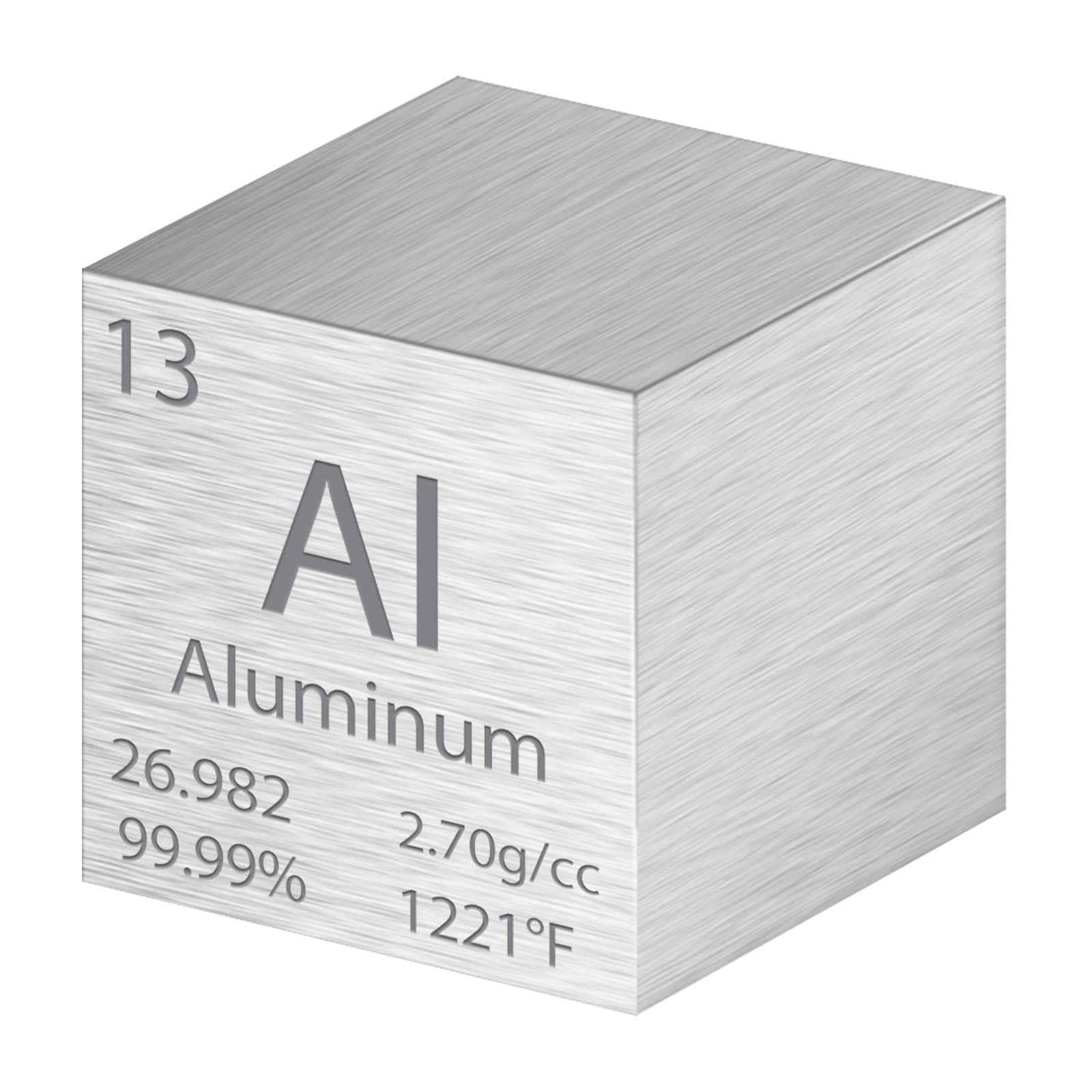 High Density Aluminum Cube (1 Inch) - Perfect for Element Collections, Lab Experiments, and Science Education | Great for Physics Demonstrations & STEM Learning