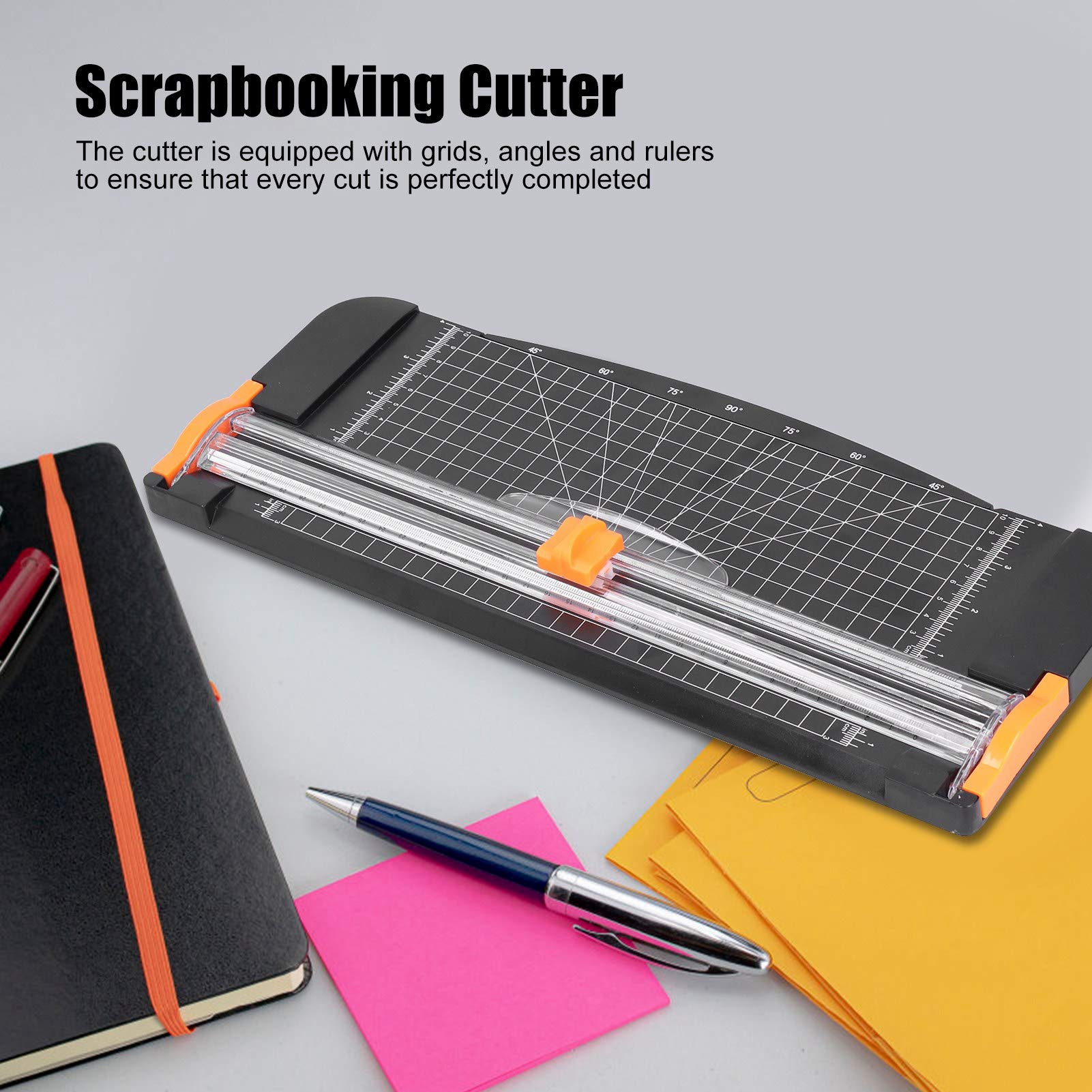 Lightweight Versatile Scrapbooking Cutter - 45° to 90° Adjustable Paper Trimmer for Photos, Cards, Labels & Craft Projects | Perfect for Scrapbooking, Card Making & DIY Paper Crafts
