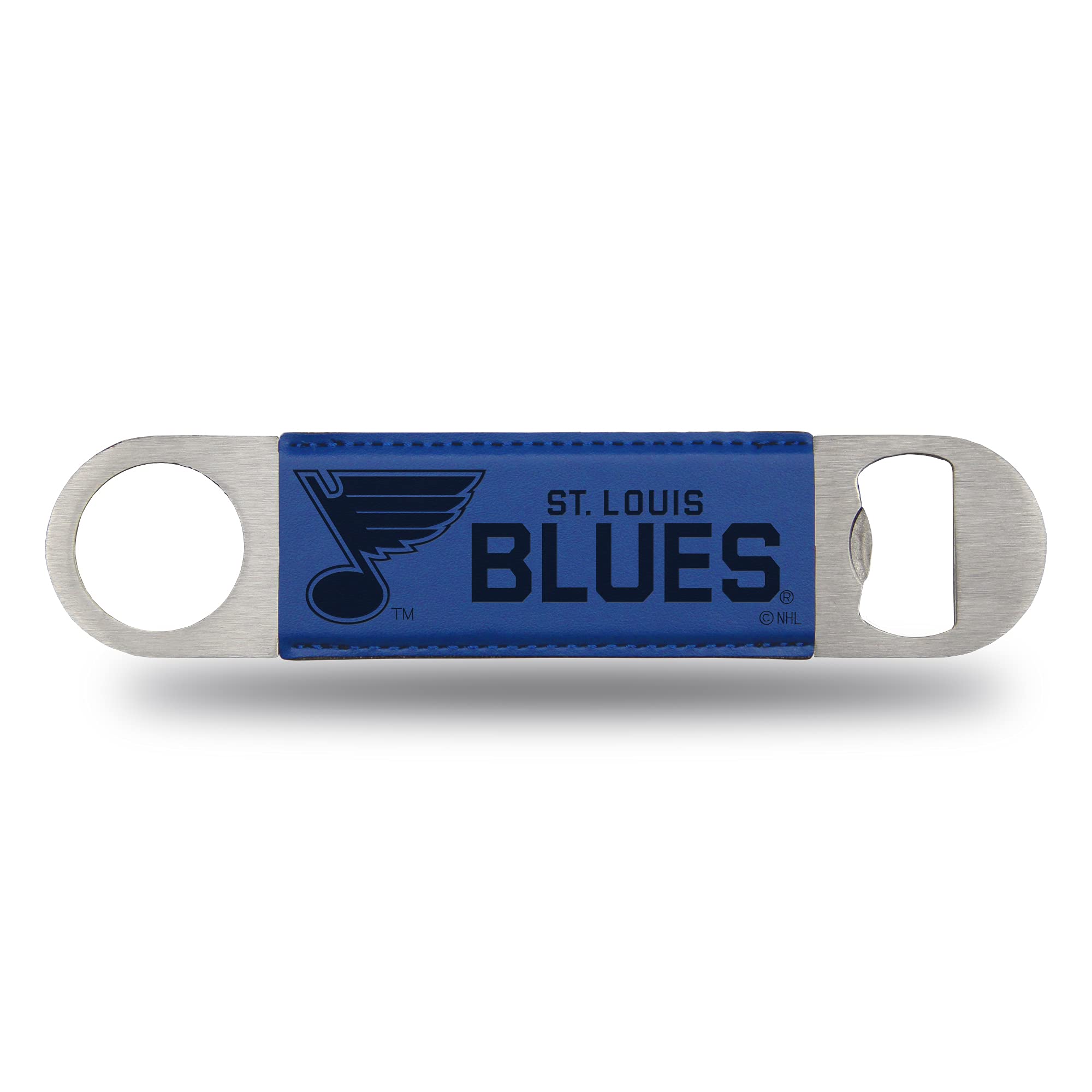 NHL Laser Engraved Bar Blade - Premium Faux Leather Beverage Accessory for Hockey Games, Sports Bars & Home Parties