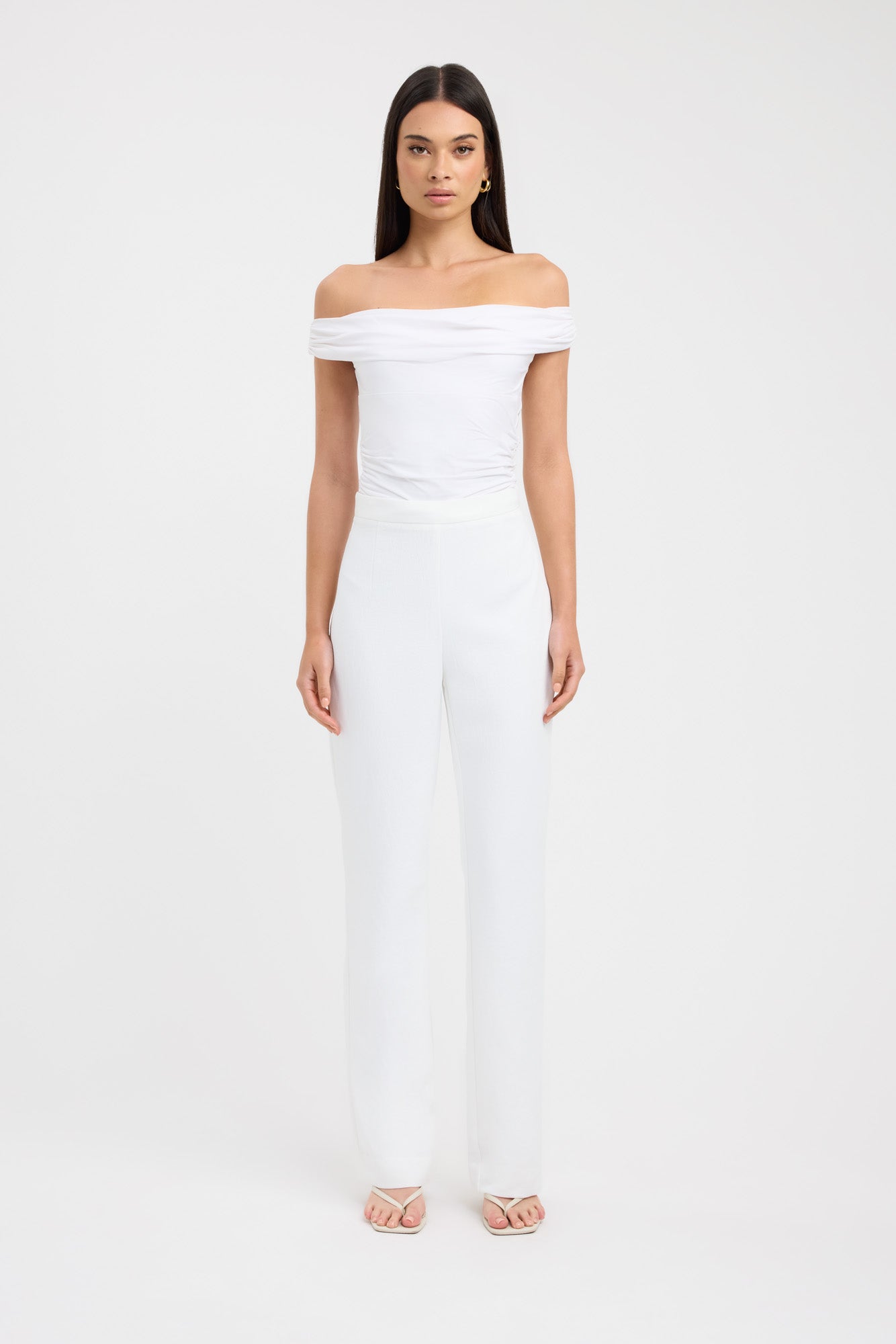 Ariel Pants for Women - Natural White High Waisted Comfortable Casual Trousers | Perfect for Office, Travel and Everyday Wear