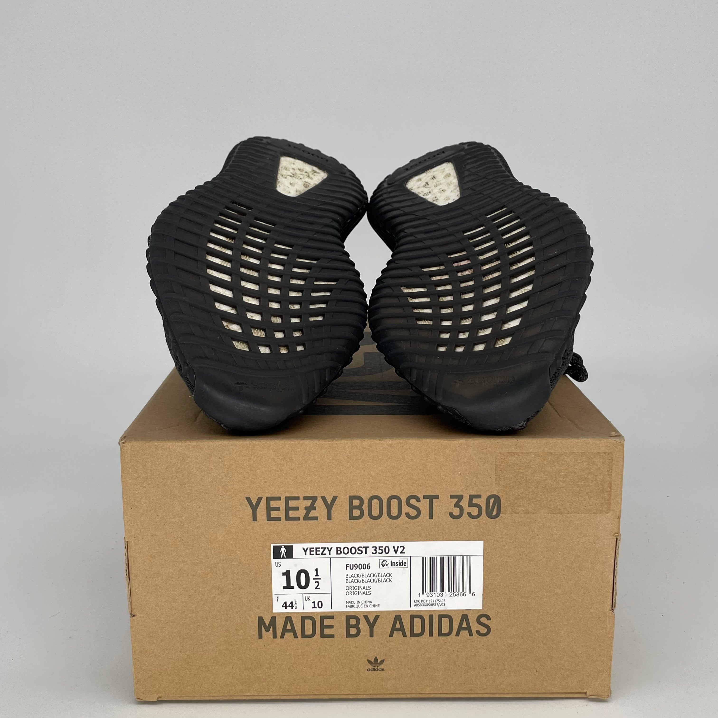 Adidas Yeezy Boost 350 V2 Black - Men's Size 10.5 / Women's Size 12 - Style Code FU9006 | Running Shoes for Men & Women | Perfect for Gym, Jogging & Casual Wear