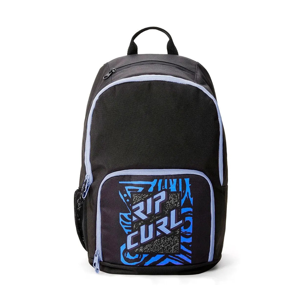 Rip Curl Evo 24L Backpack - Icon Of Surf Black Blue Waterproof Daypack for Surfing, Travel & School | Durable Laptop Bag with USB Port