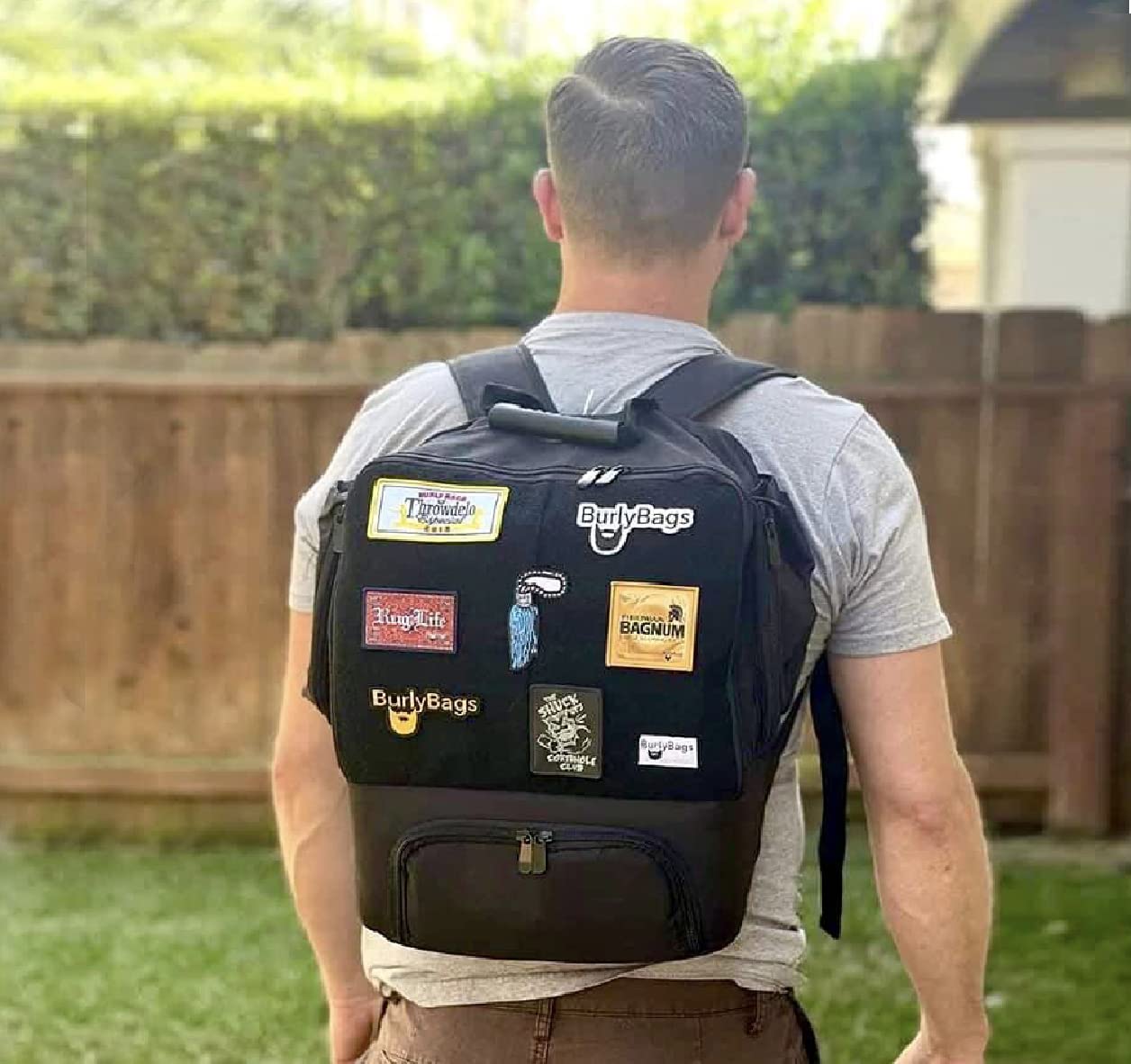 Burly Bags Premium Cornhole Backpack with Built-in Cooler & Reinforced Straps - Holds 16-24 Bags & 10 Cans (12oz) - Durable Outdoor Game Carrier for Tailgating, Beach Parties & Backyard BBQs