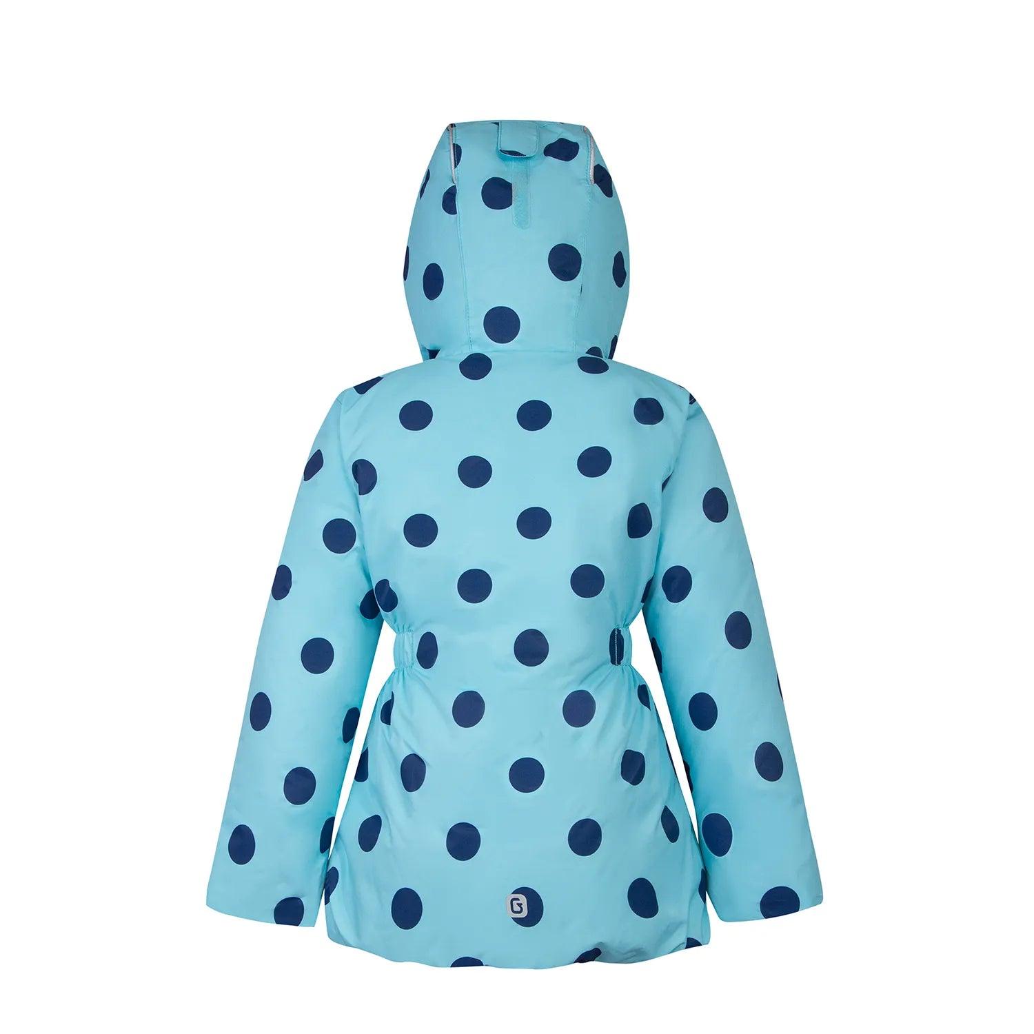 Gusti Girls Winter Snowsuit with Polkadot Design - Waterproof & Warm (Sizes 3T to 13/14 Years) - Perfect for Snow Play, Skiing & Outdoor Winter Activities