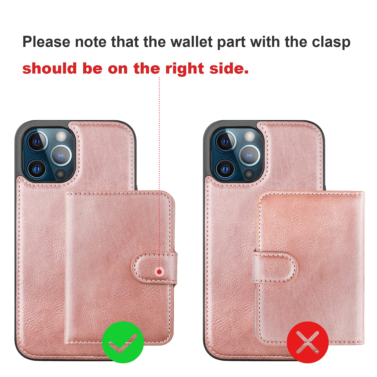 Premium PU Leather MagSafe Wallet Case for iPhone 13 Pro (6.1