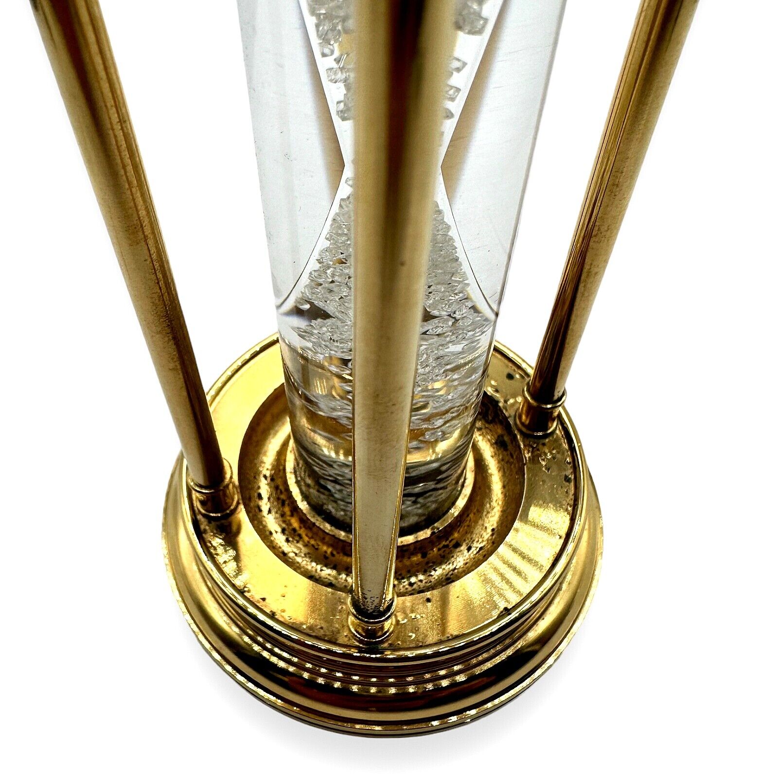 Authentic De Beers Limited Edition Millennium 2000 Diamond Brass Hourglass - Luxury Collectible for Home Decor, Office Display & Anniversary Gifts