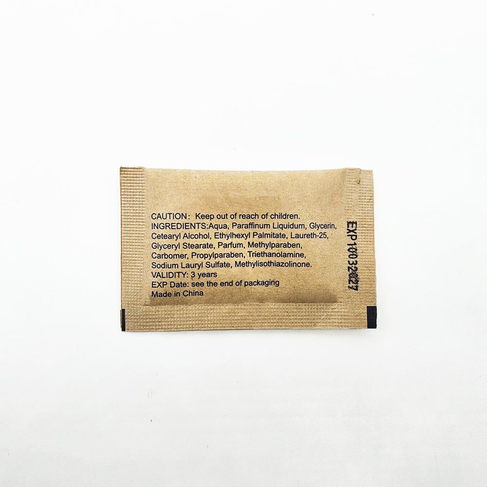 250 / 500 / 1000 Pack BIOCORN 10g Travel Size Shaving Cream in Eco-Friendly Kraft Paper Bags - Perfect for Air Travel, Camping & Gym Essentials