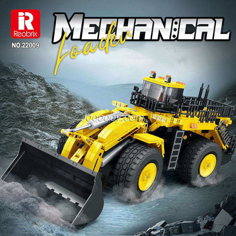 1876PCS Reobrix RB22009 Engineering Series Loader Building Blocks - STEM Toy Construction Set for Kids & Adults - Perfect for Creative Play, Gifts, and Home Decoration