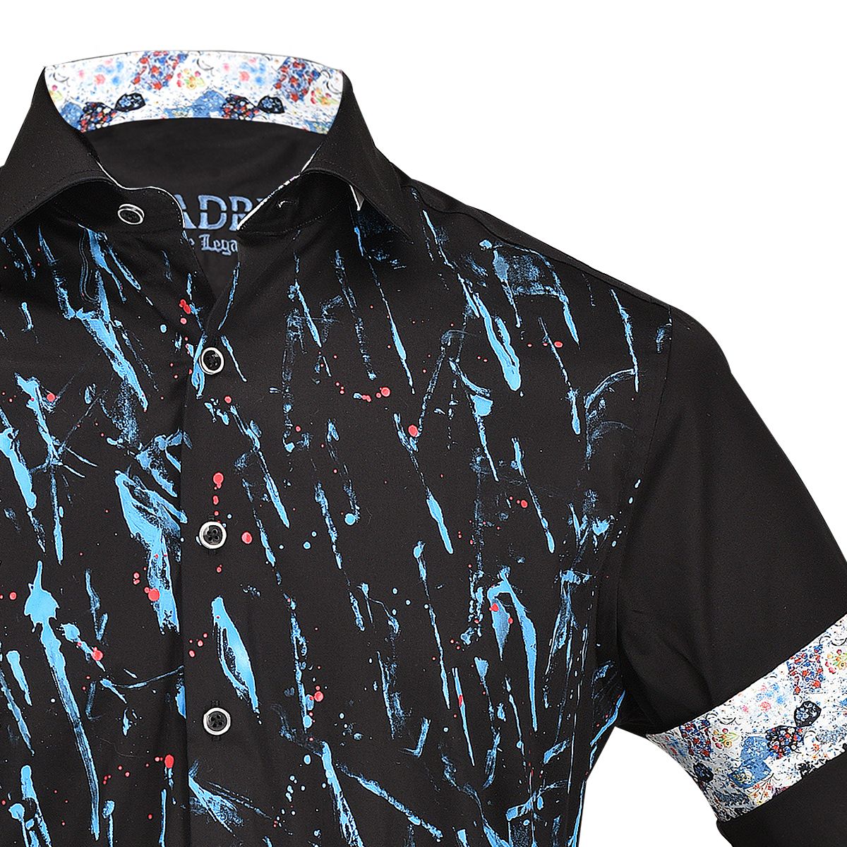 CM522V3 Men's Cuadra Black Fashion Casual Exclusive Hand-Painted Shirt - Perfect for Date Night, Office Wear & Weekend Outings