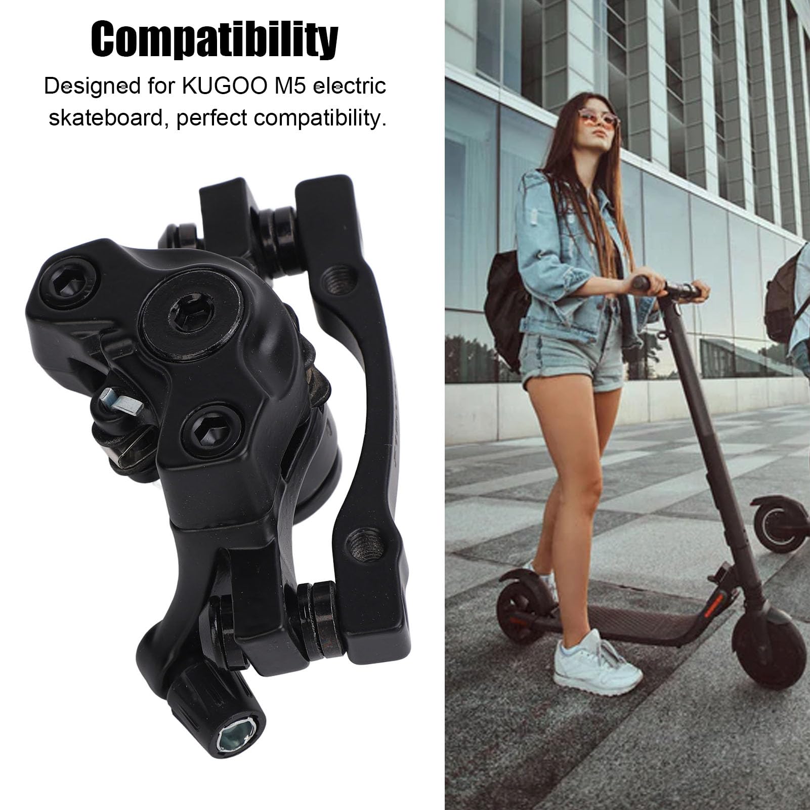 Aluminum Alloy Electric Scooter Brake Caliper - Compatible with Kugoo M5 Scooter | High-Performance Disc Brake Replacement | Perfect for Commuting & Urban Riding