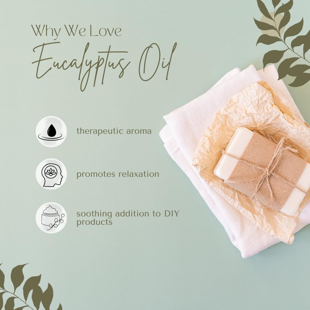 1 Gallon 100% Pure Eucalyptus Essential Oil - Undiluted, Therapeutic Grade for Aromatherapy, Massage & Home Cleaning - GreenHealth Brand