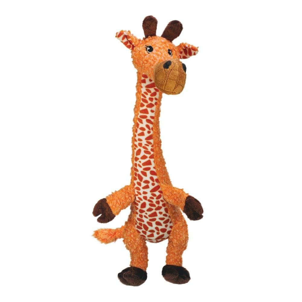 KONG SLV33 Shakers Luvs Giraffe Small Dog Toy - Chew-Resistant Interactive Plush Toy for Puppies & Small Dogs - Perfect for Indoor Play, Training & Teething Relief
