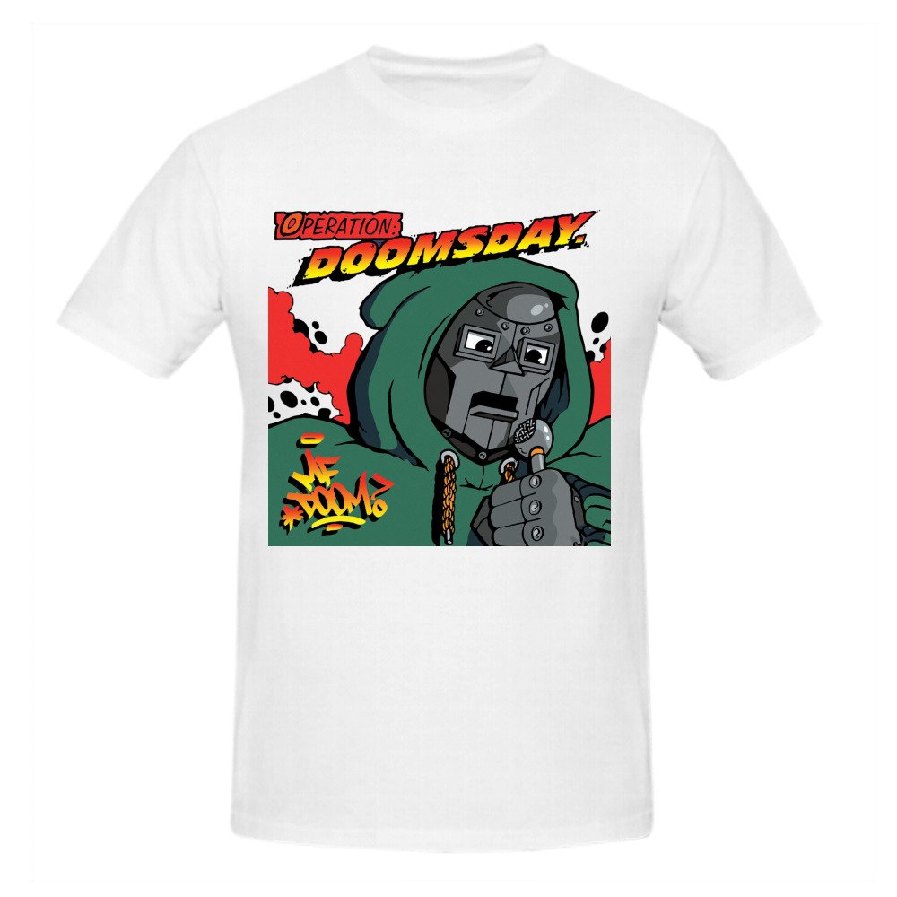 MF DOOM Operation Doomsday Funny Soft Cotton T-Shirt for Men - White | Hip Hop Graphic Tee, Rap Music Fan Gift, Streetwear Fashion