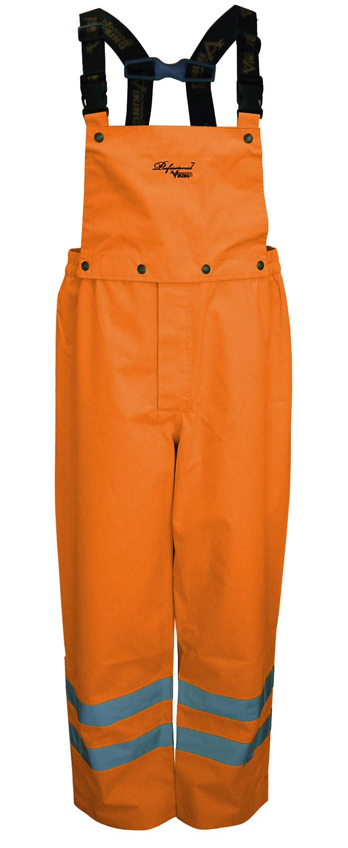 VIKING Professional Journeyman 300D Rip-Stop Waterproof Windproof Hi-Vis Rain Bib Pants with 2
