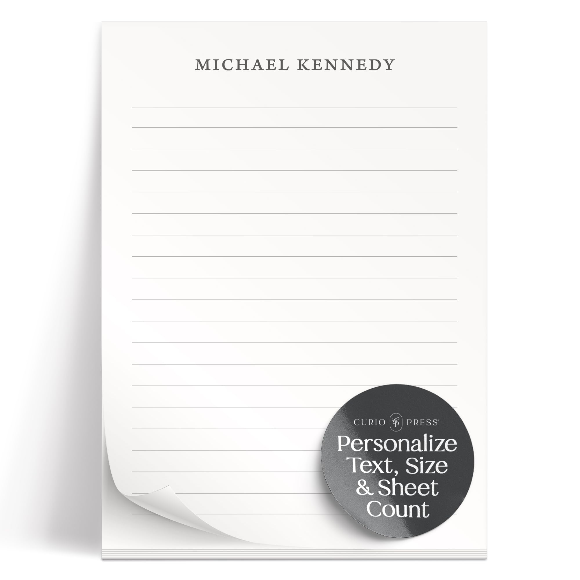 Custom Personalized Stationery Notepads with Name & Contact Info - Lined/Unlined Professional Memo Pads, To-Do List Notebooks for Office, Home & Gifts | Perfect for Business Professionals, Students & Daily Organization