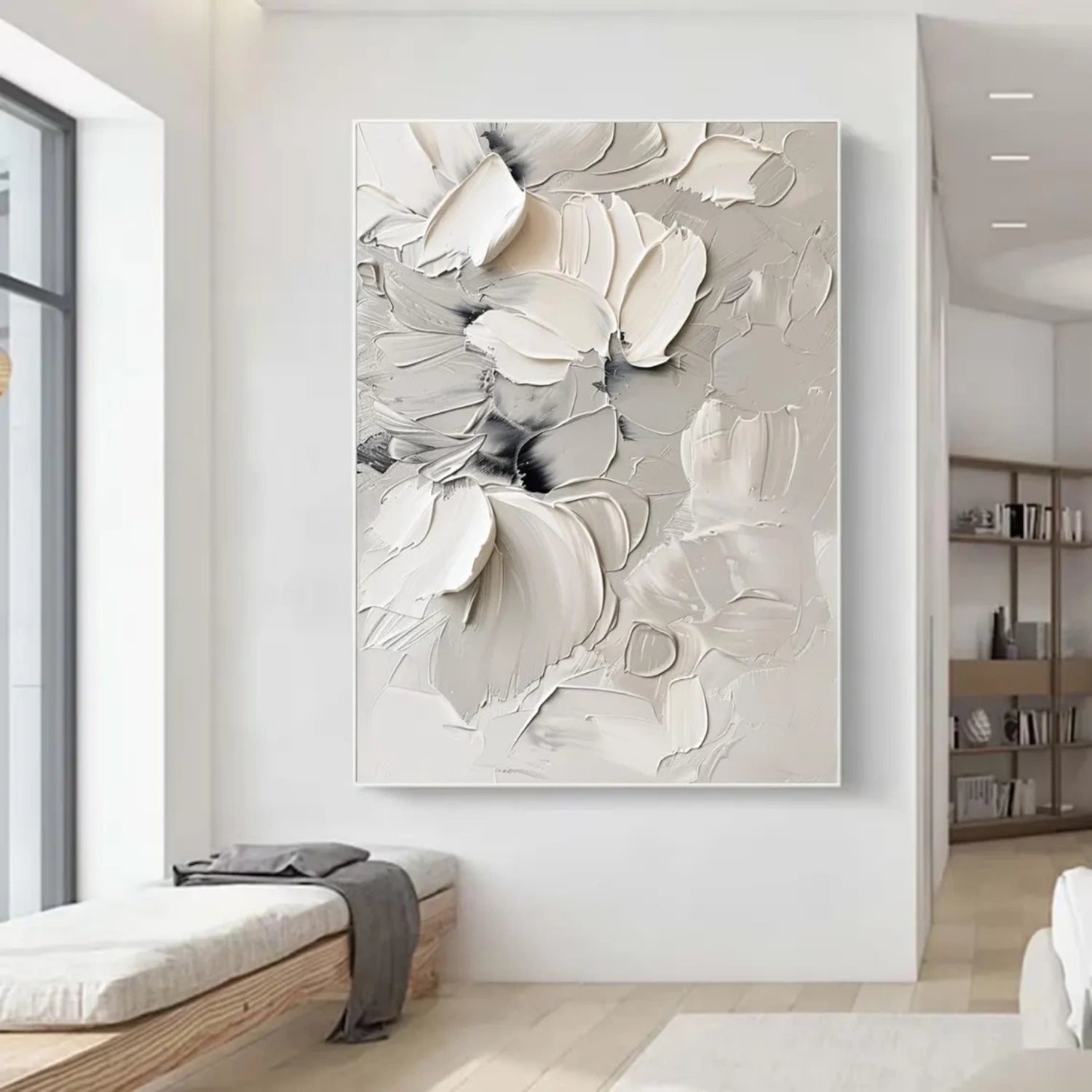 Flower and Tree Painting #FT 197 - Handmade Canvas Wall Art for Home & Office Decor - Perfect for Living Room, Bedroom, and Office Spaces