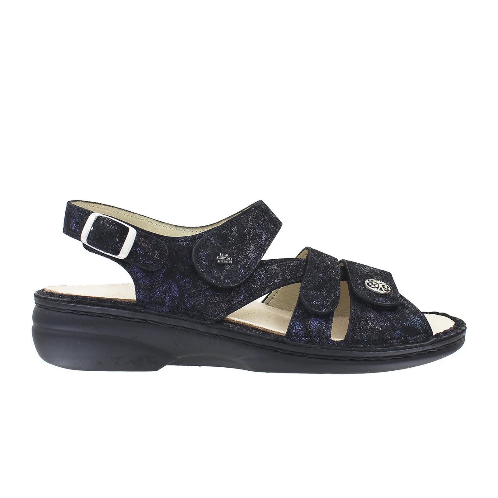 Finn Comfort Gomera S Backstrap Sandal for Women - Multi Breeze | Comfortable Leather Sandals with Arch Support | Perfect for Walking, Travel & Summer Outfits