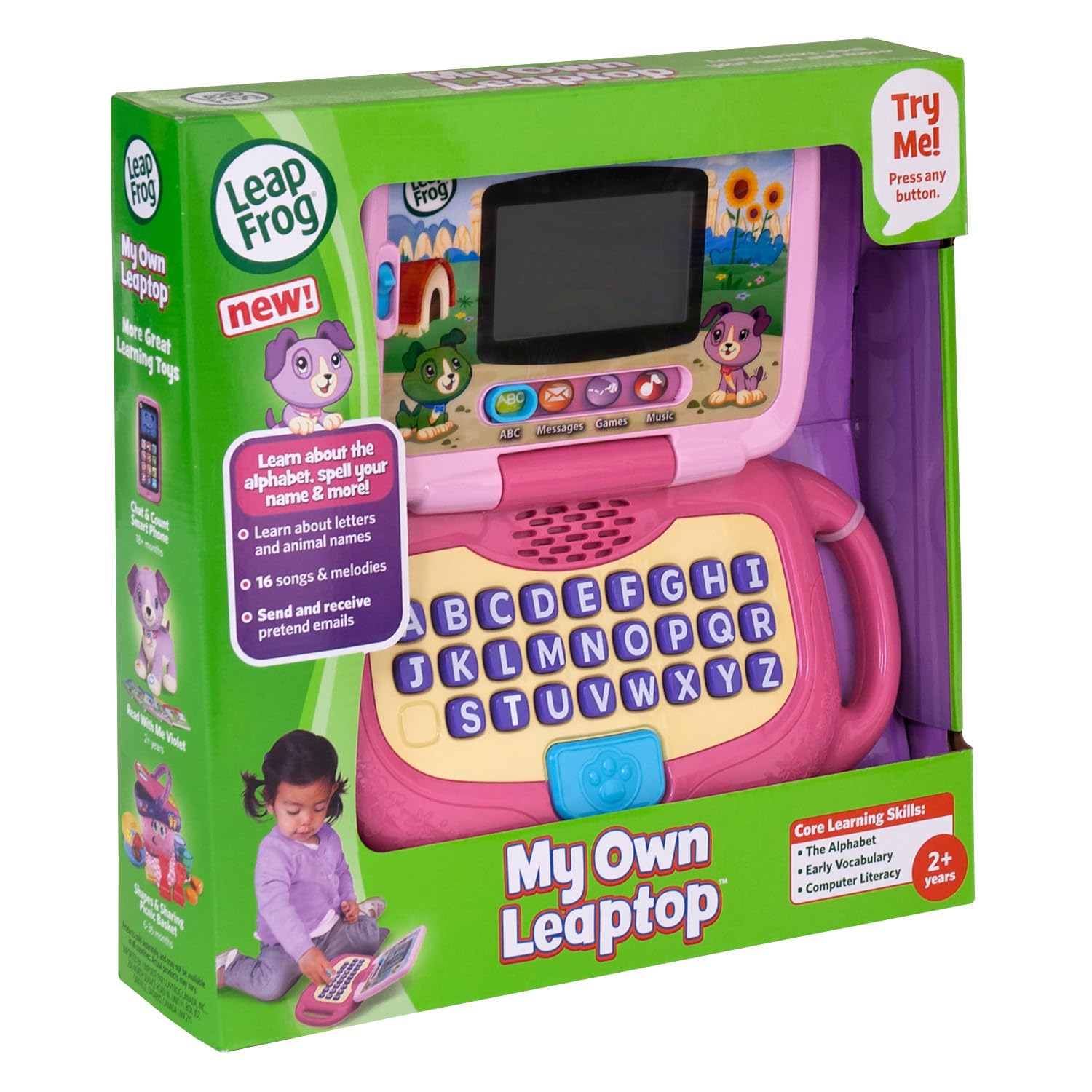 LeapFrog My Own Leaptop - Pink Educational Learning Laptop Toy for Kids Ages 2-5 Years | ABCs, Numbers, Music & Games | Perfect for Preschool Learning & Pretend Play