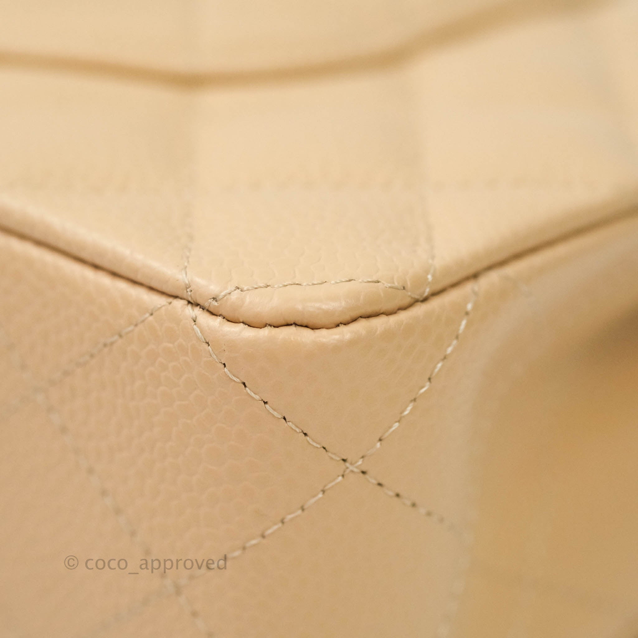 Chanel Classic Medium Double Flap Bag in Beige Caviar Leather with Gold Hardware - Luxury Handbag for Women, Perfect for Work, Evening Events & Special Occasions