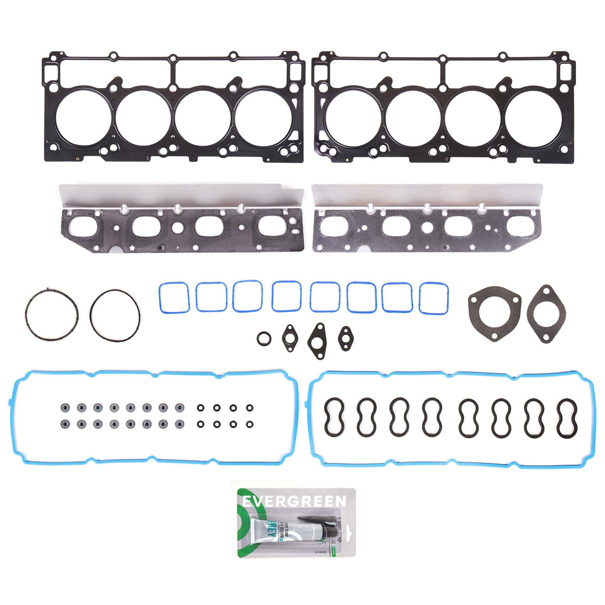 MA-9761301032 Full Gasket Set - Intake & Exhaust Valves Compatible with 2009-2015 Chrysler Dodge Jeep Ram 5.7L HEMI V8 Engine - Perfect for Engine Repair & Maintenance