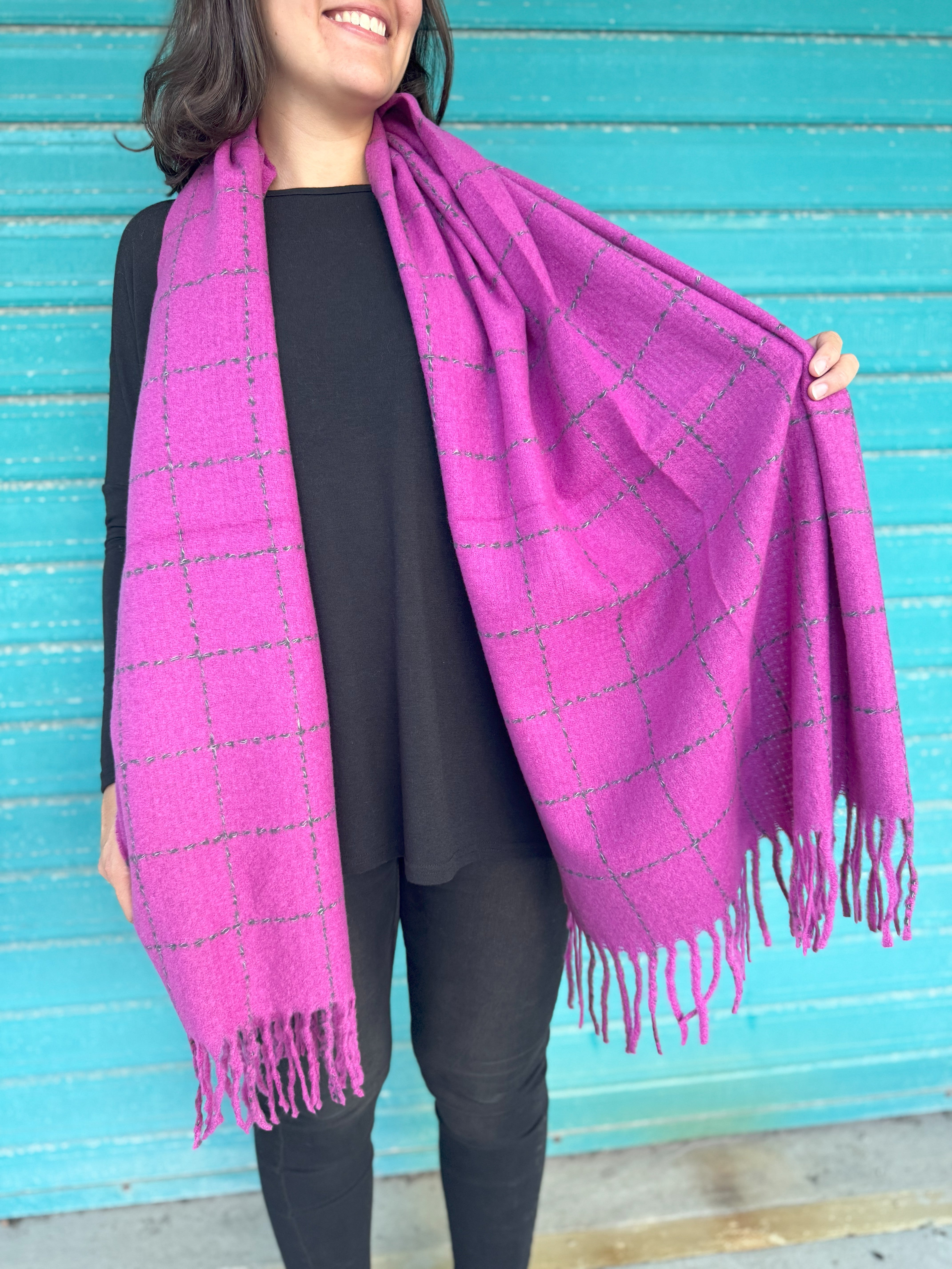 Kyla Scarf in Magenta Pink - Soft & Stylish Women's Fashion Accessory for Winter, Fall & Everyday Outfits