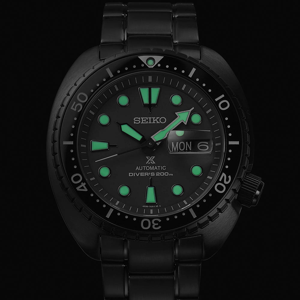 Seiko SRPK43 Prospex Black 45mm Automatic Dive Watch with Dark Grey Dial & Stainless Steel Bracelet - Perfect for Scuba Diving, Water Sports, and Everyday Wear