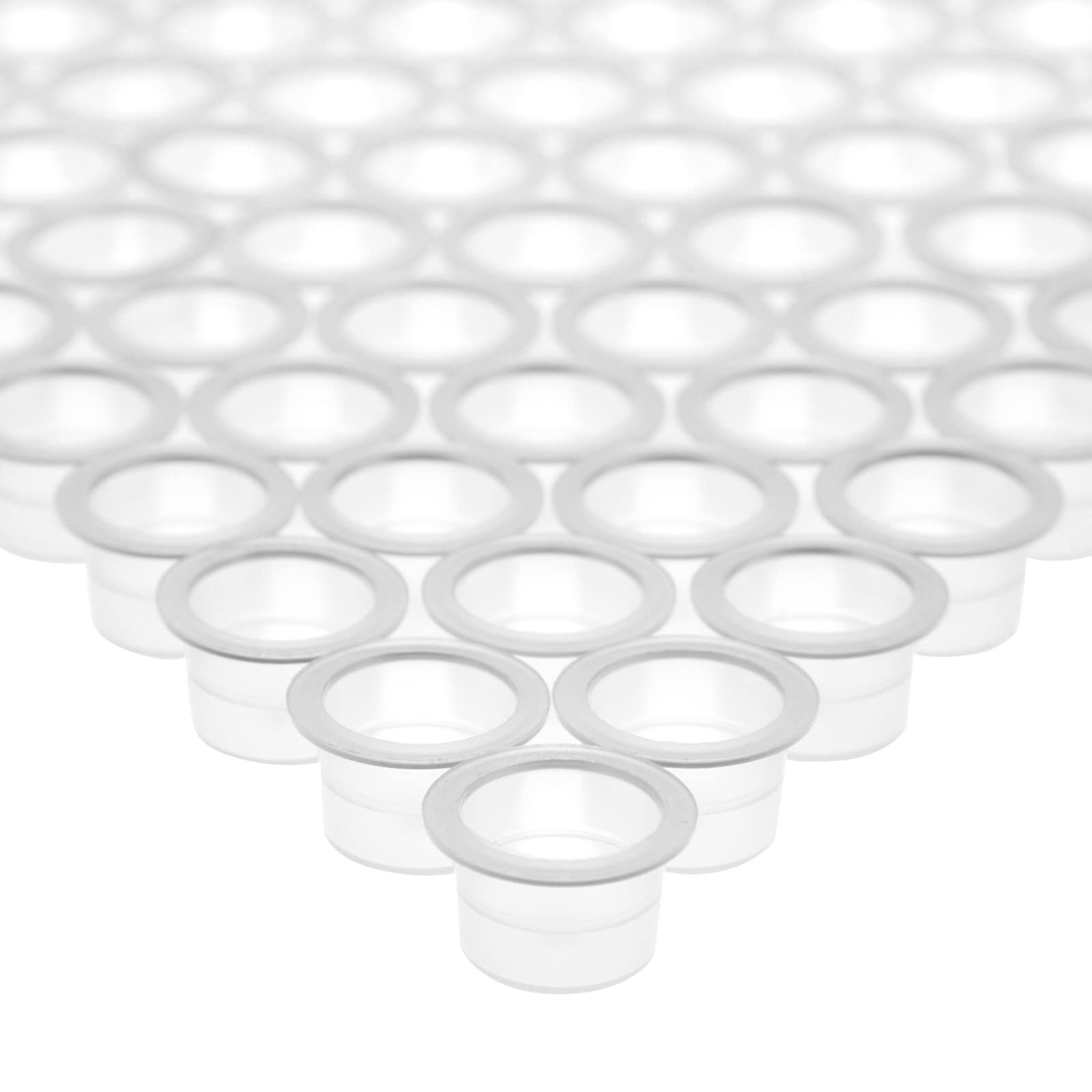 Stockroom Plus 1000 Pack Medium Disposable Tattoo Ink Caps (17mm) - Pigment Cups for Microblading, Permanent Makeup & Tattoo Artists - Ideal for Tattoo Studios, Salons & Home Use