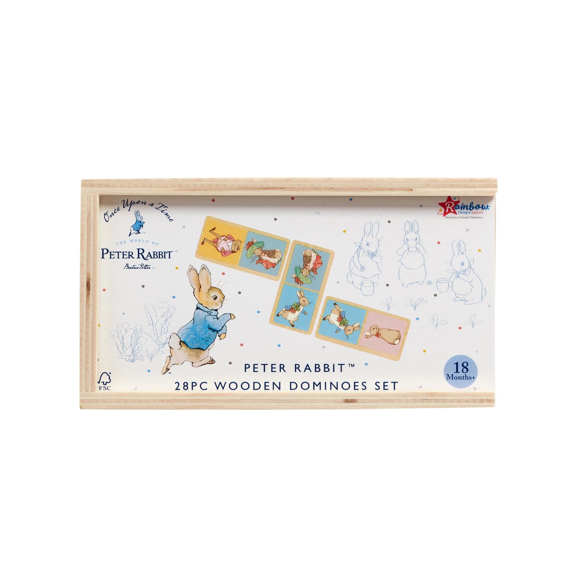 Peter Rabbit Dominoes Game Set - Classic Children's Board Game for Family Fun | Perfect for Kids' Parties, Family Game Nights & Educational Play