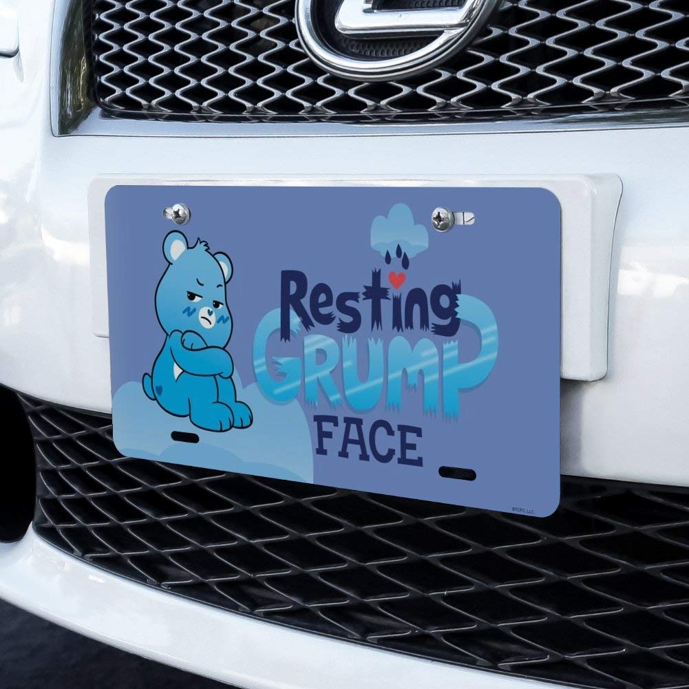 Care Bears Unlock The Magic Resting Grump Face Novelty Metal Vanity License Plate - Perfect for Car Decoration, Bedroom Wall Art & Gift Giving