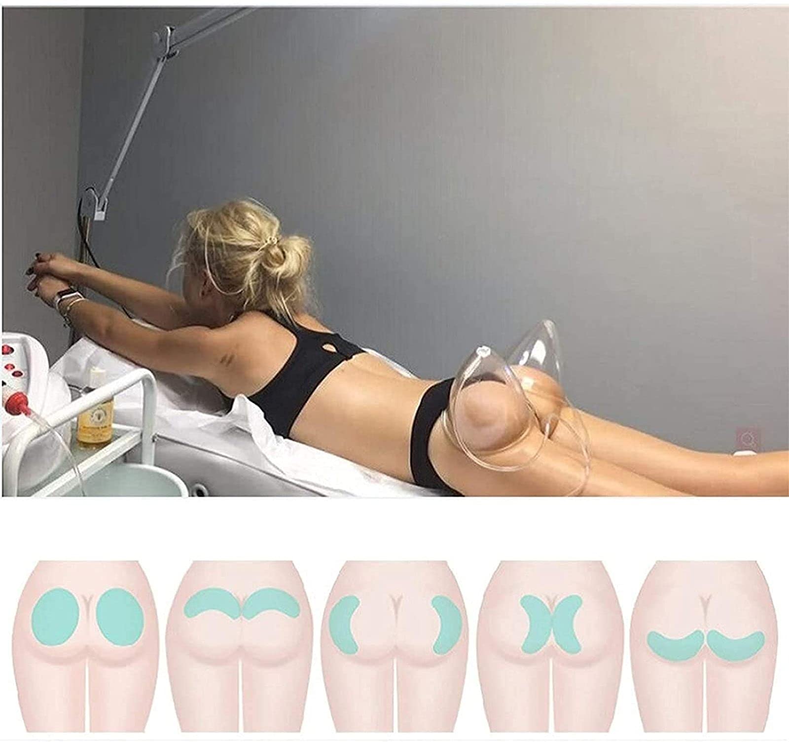 180ML Vacuum Cupping Cup Set (2pcs) - Large Buttocks Massage Cups for Women, Body Sculpting & Cellulite Treatment - Perfect for Home Spa, Post-Workout Recovery & Relaxation Therapy