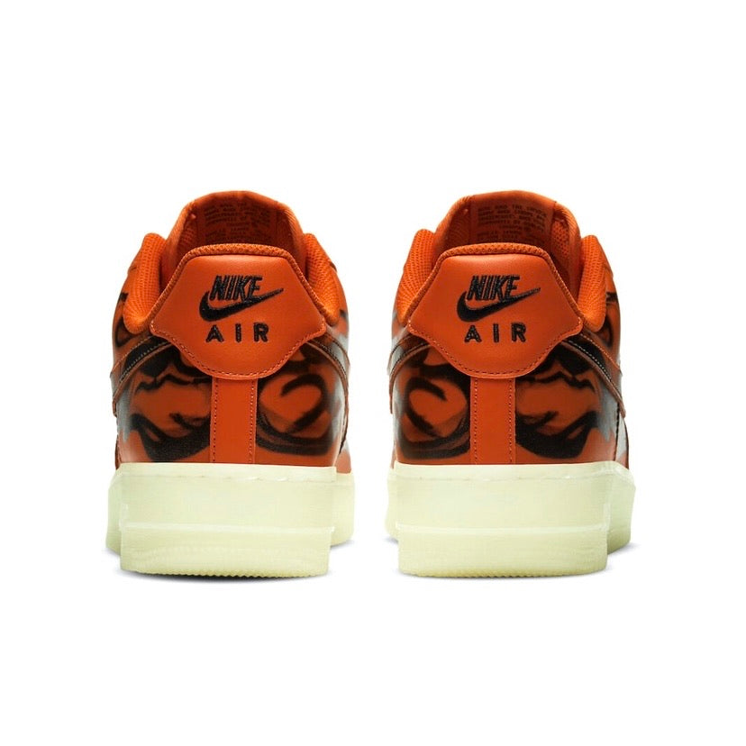 Nike Air Force 1 Low 'Skeleton Starfish' Sneakers - Orange, White & Black Colorway | Streetwear Fashion & Casual Wear for Men & Women