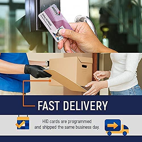 Custom Programmed CardAccess Prox Cards - 26 Bit H10301 Format, HID 1386 & ISOProx II Compatible (25 Pack) for Secure Access Control in Offices, Hotels, and Gated Communities