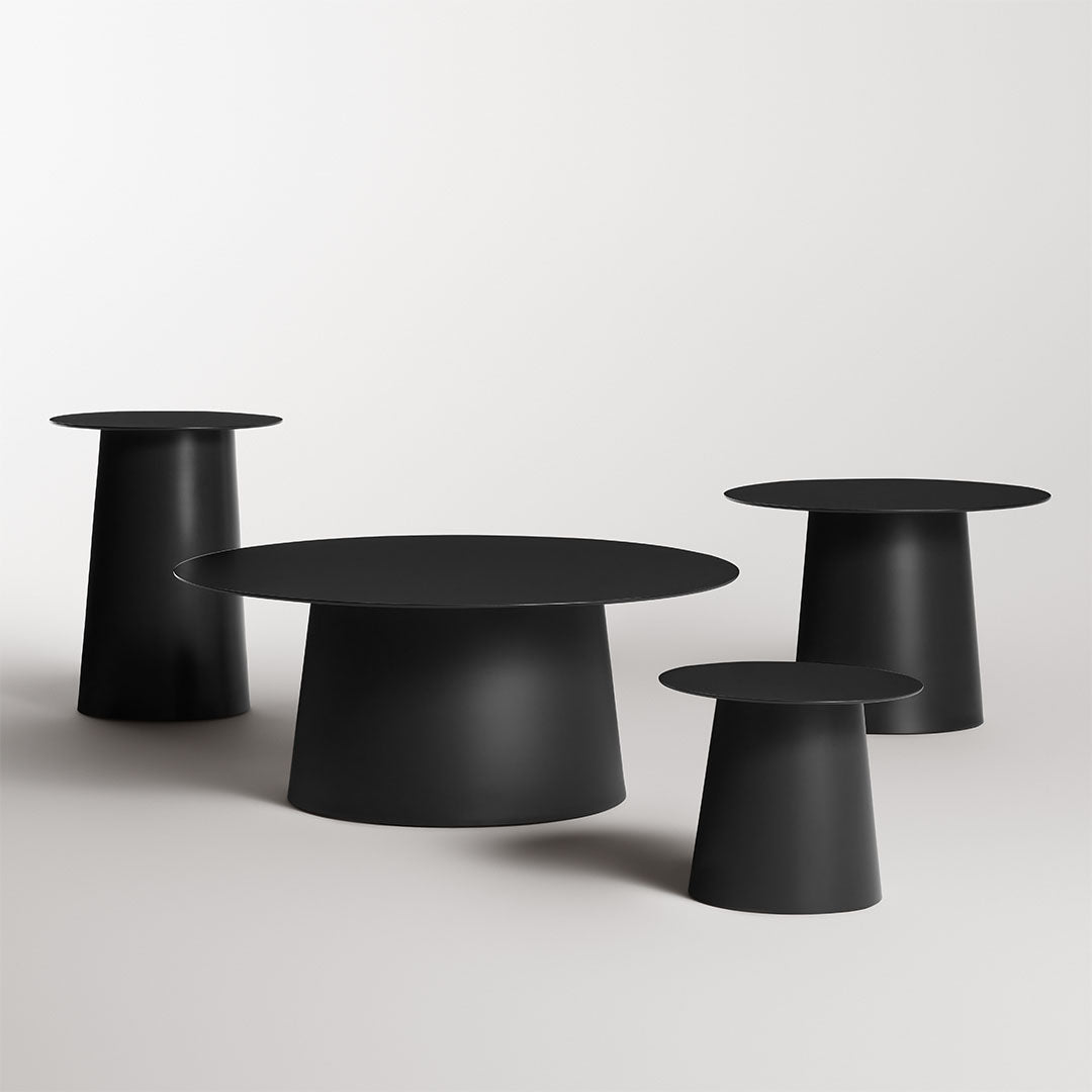 Modern Circular Low Cocktail Table - Stylish Coffee Table for Living Room, Lounge & Patio - Perfect for Small Spaces & Home Decor