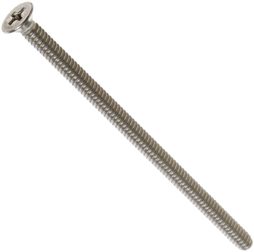 18-8 Stainless Steel Machine Screw, Flat Head, 1/4