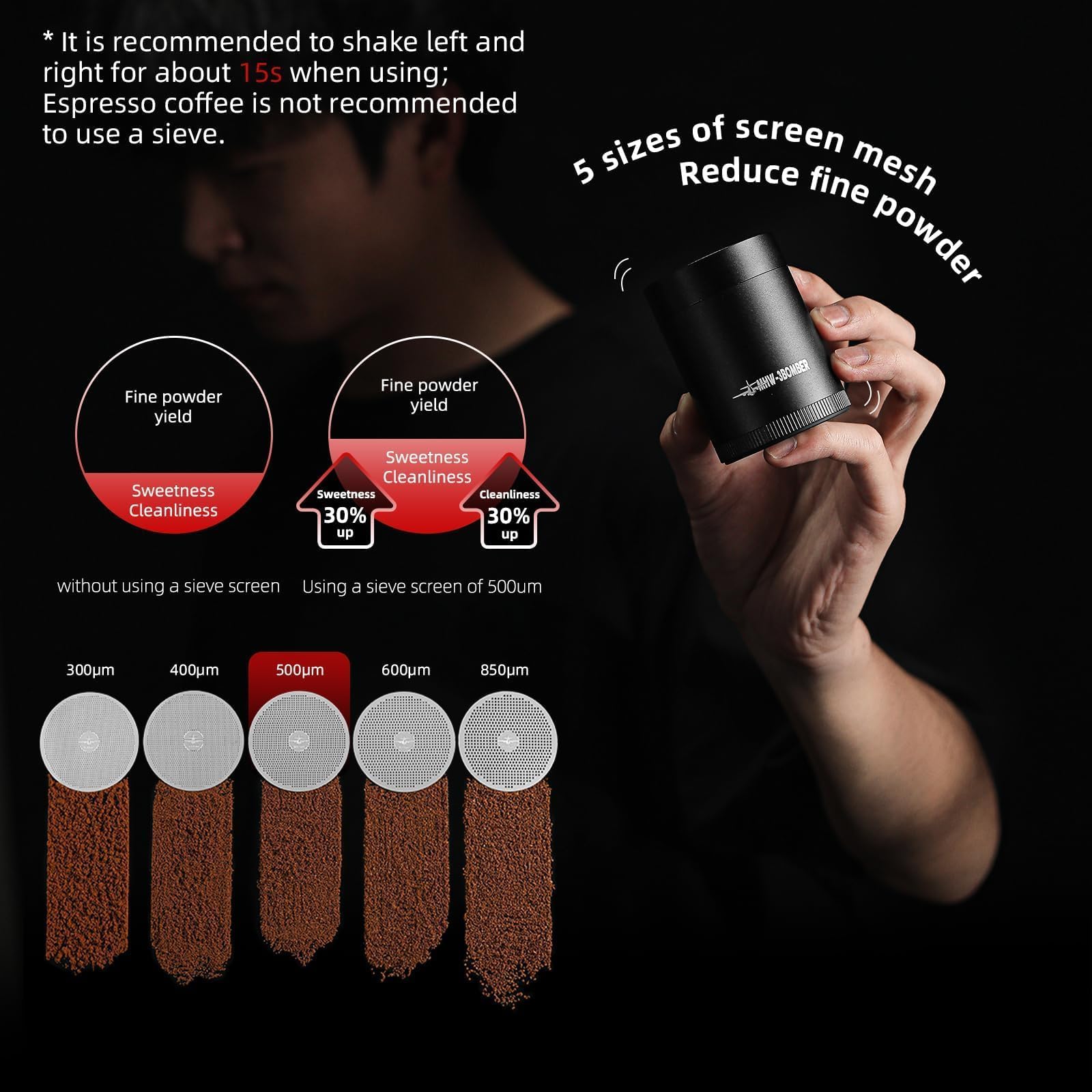 Premium Manual Coffee Grinder - Adjustable Stainless Steel Conical Burr for French Press, Drip, Espresso | Portable Hand Coffee Bean Mill with Magnetic Catch Cup | Perfect for Home, Office & Travel Brewing