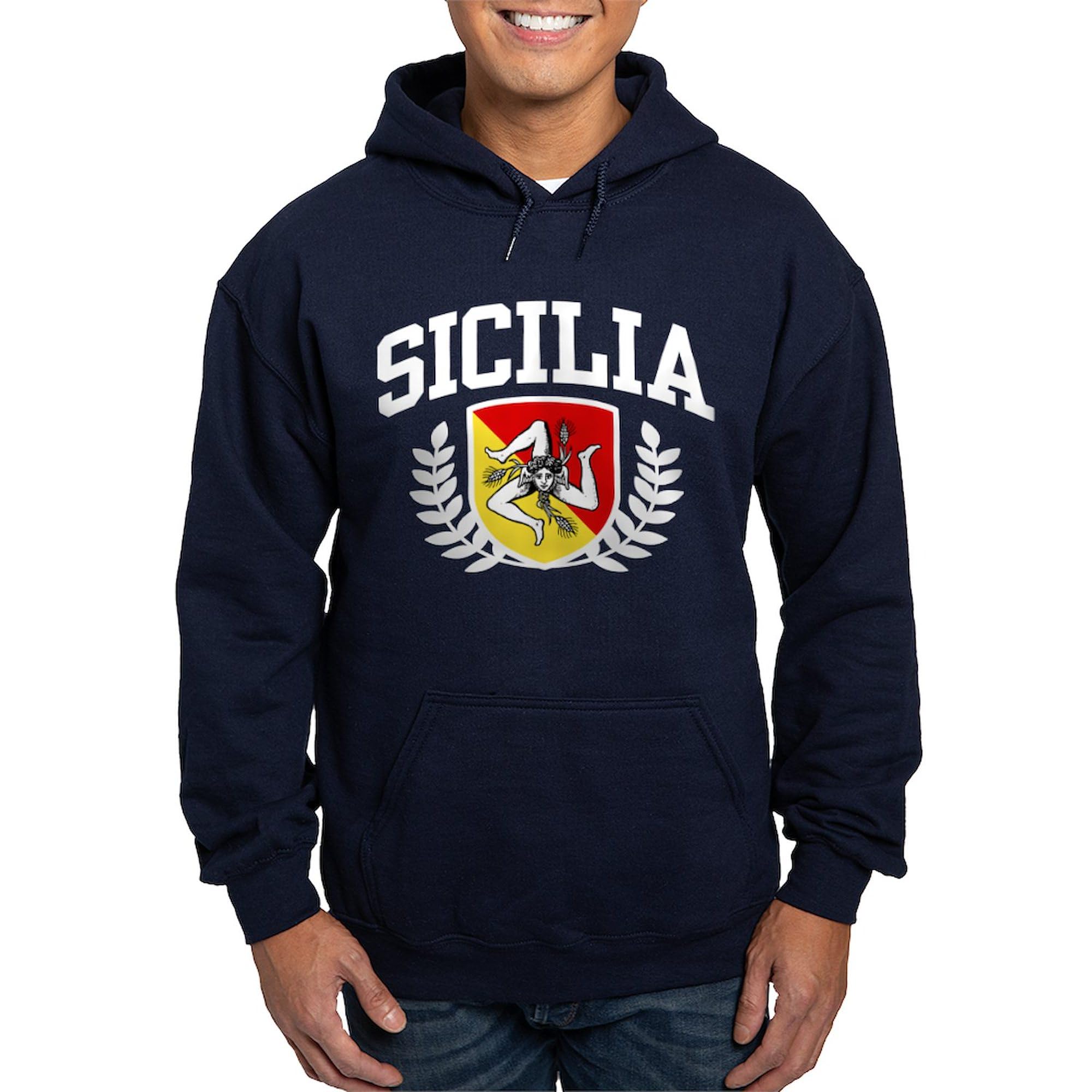 Sicilia Hoodie for Men - Dark Regular Fit Pullover Sweatshirt | Comfortable & Stylish Casual Wear for Everyday, Gym, and Outdoor Activities