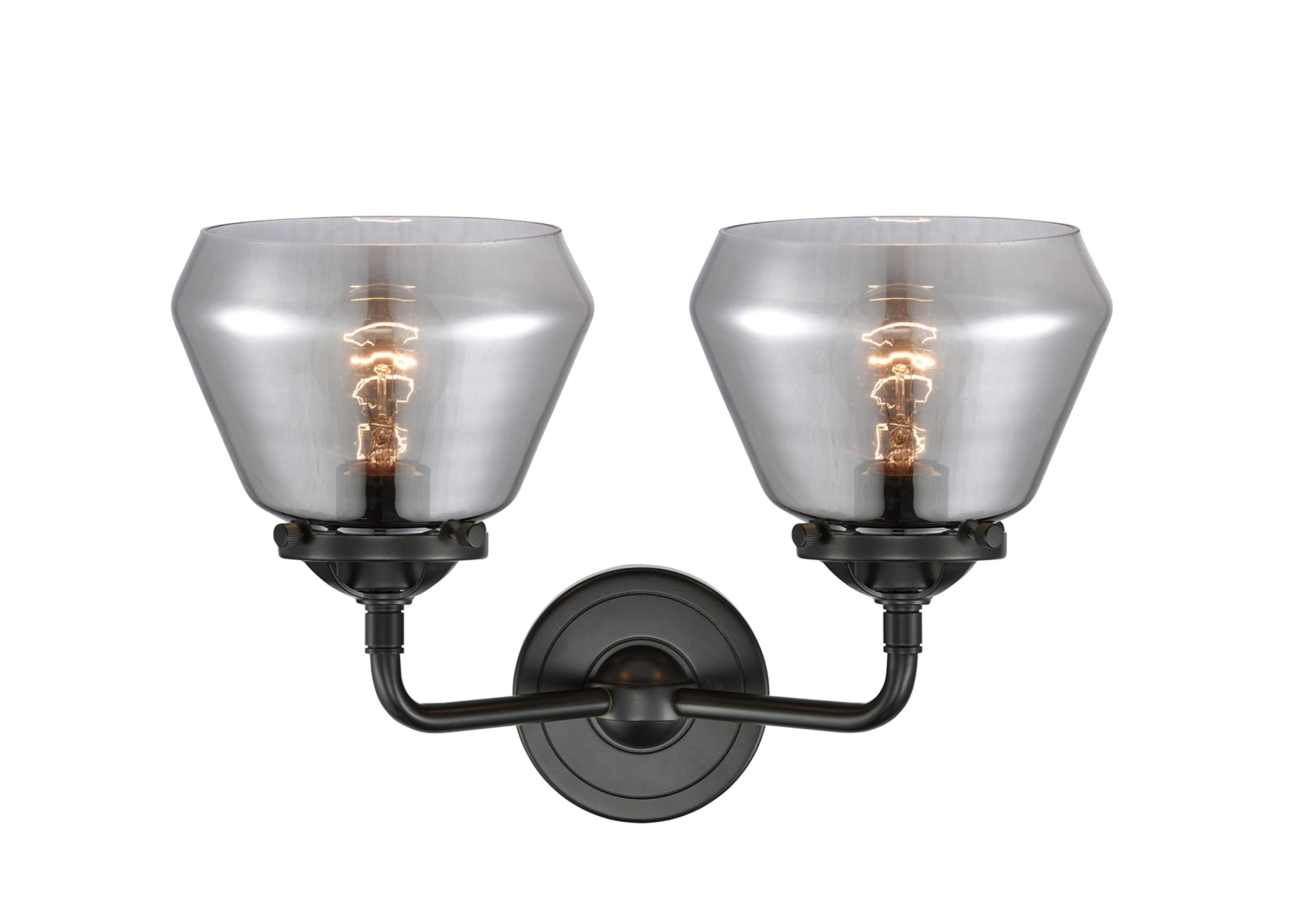 Fulton 2 Light Bathroom Vanity Light Fixture - Oil Rubbed Bronze Finish - Perfect for Bathroom Mirror Lighting and Modern Home Decor