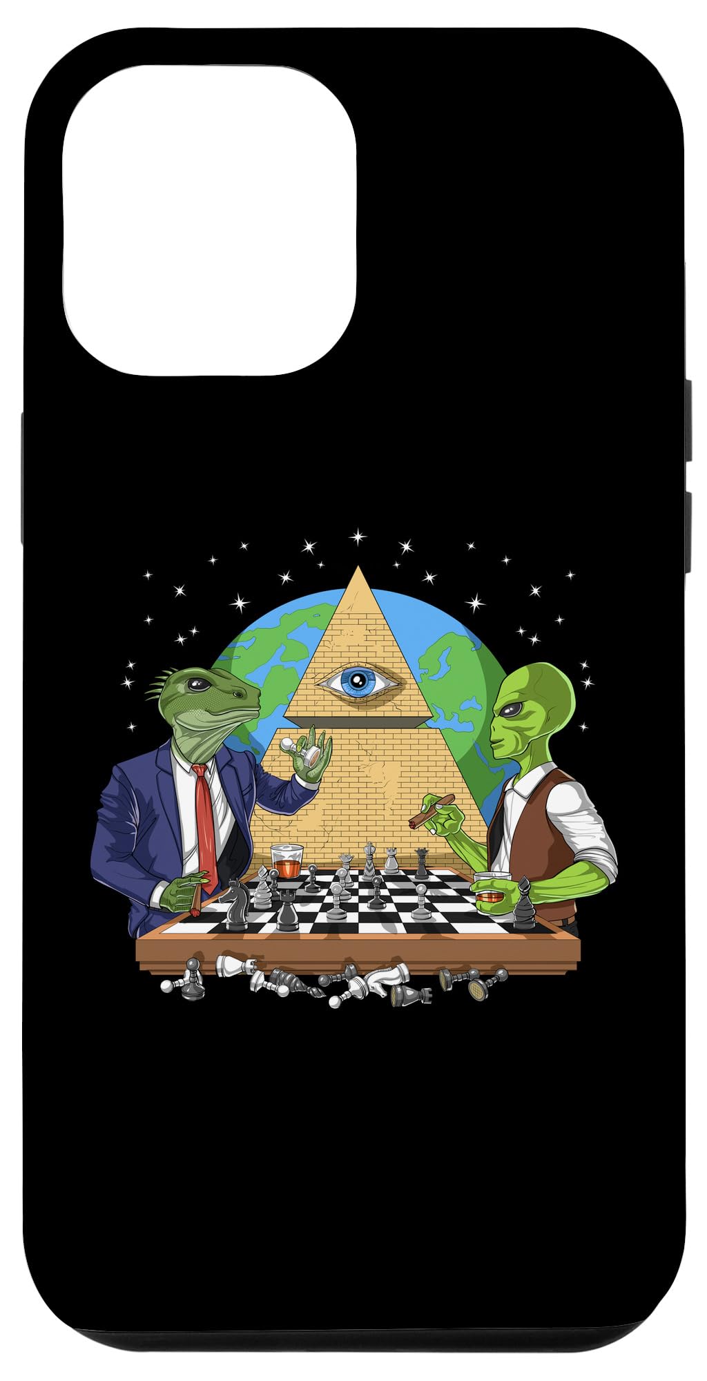 iPhone 12 Pro Max Case with Alien Illuminati All-Seeing Eye Design - Durable Protective Cover for Everyday Use, Travel & Conspiracy Theory Enthusiasts