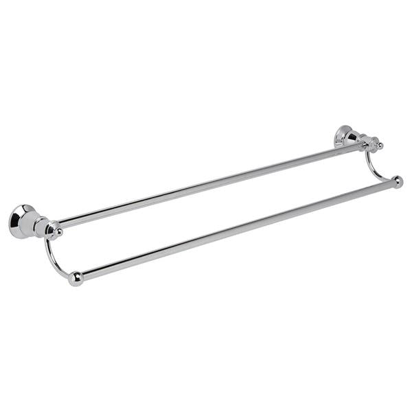 Fienza 81008 Lillian Double Towel Rail 800mm (31.5 Inch) Chrome Bathroom Towel Holder - Perfect for Bathrooms, Spas, and Luxury Hotels