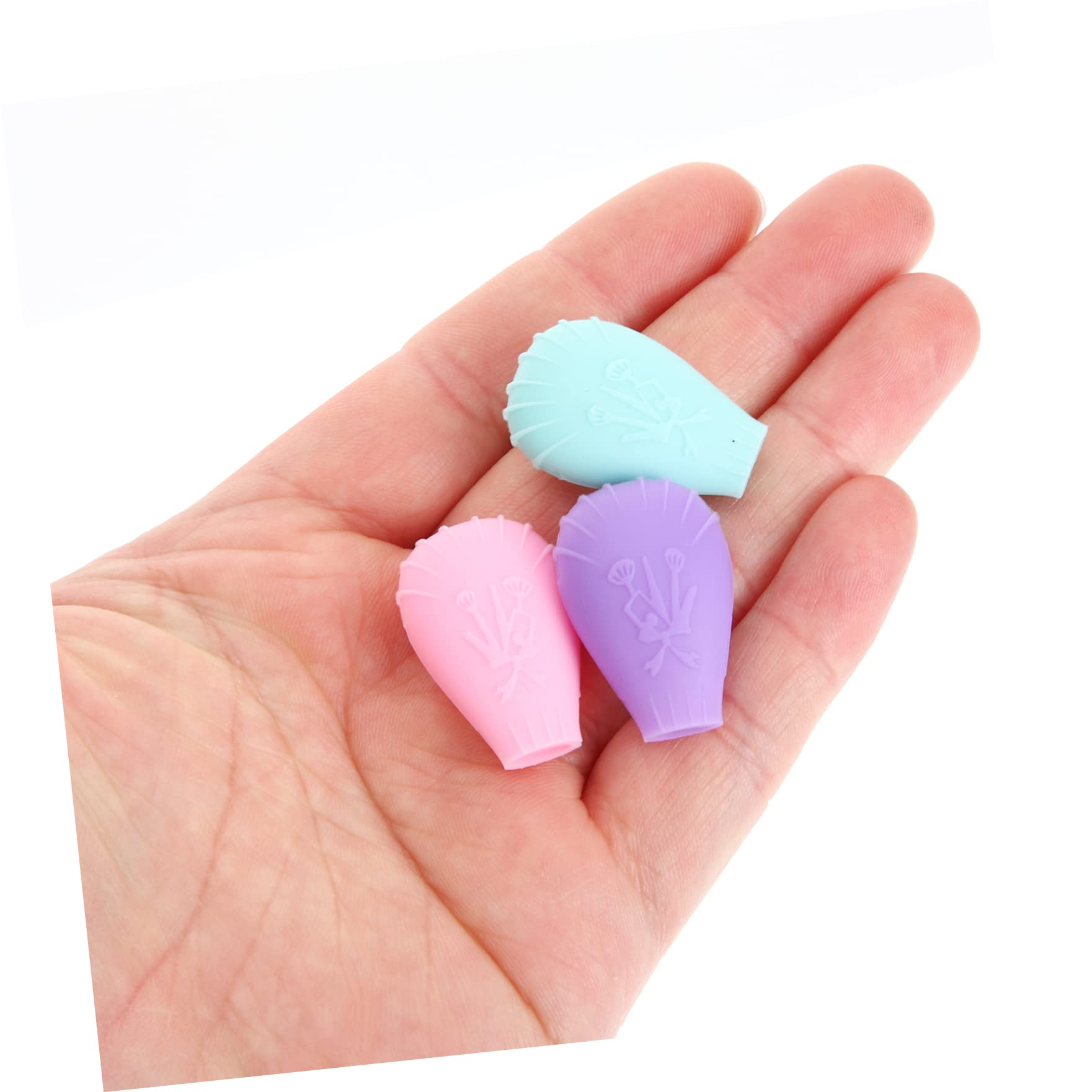 LALAFINA 3 Pack Silicone Makeup Brush Covers - Travel Size Protective Head Covers for Cosmetic Brushes | Perfect for Travel, Storage & Hygiene Protection