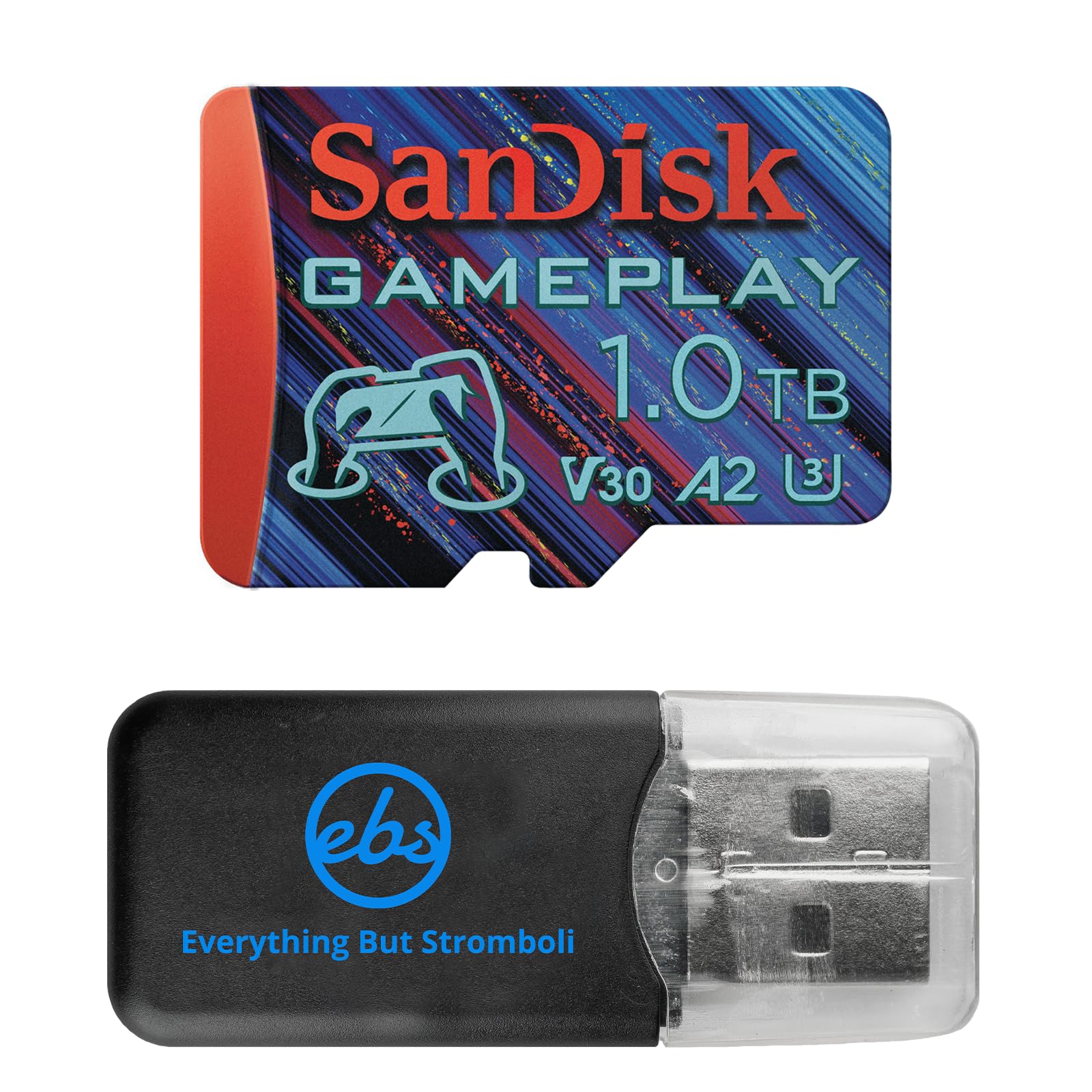 SanDisk 1TB MicroSDXC Card for Nintendo Switch, Switch OLED & Steam Deck - 190MB/s Read Speed, UHS-I, A2, V30 - Perfect for Mobile Gaming & 4K Video Storage - Bundle Includes MicroSD Card Reader
