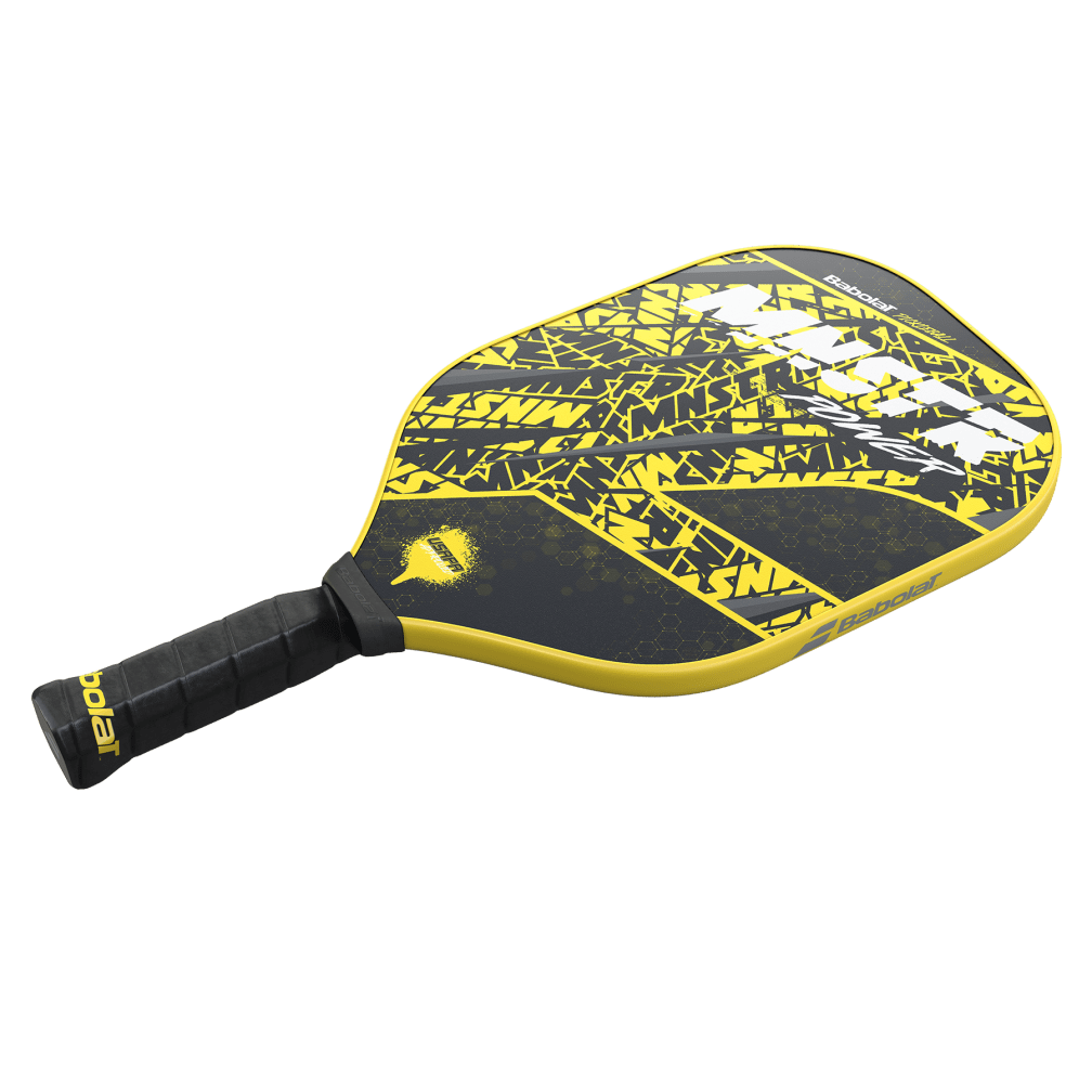 Babolat MNSTR Power Pickleball Paddle - 8.1oz Lightweight Carbon Fiber Racket - Yellow/Black Design - Perfect for Competitive Play & Outdoor Recreation
