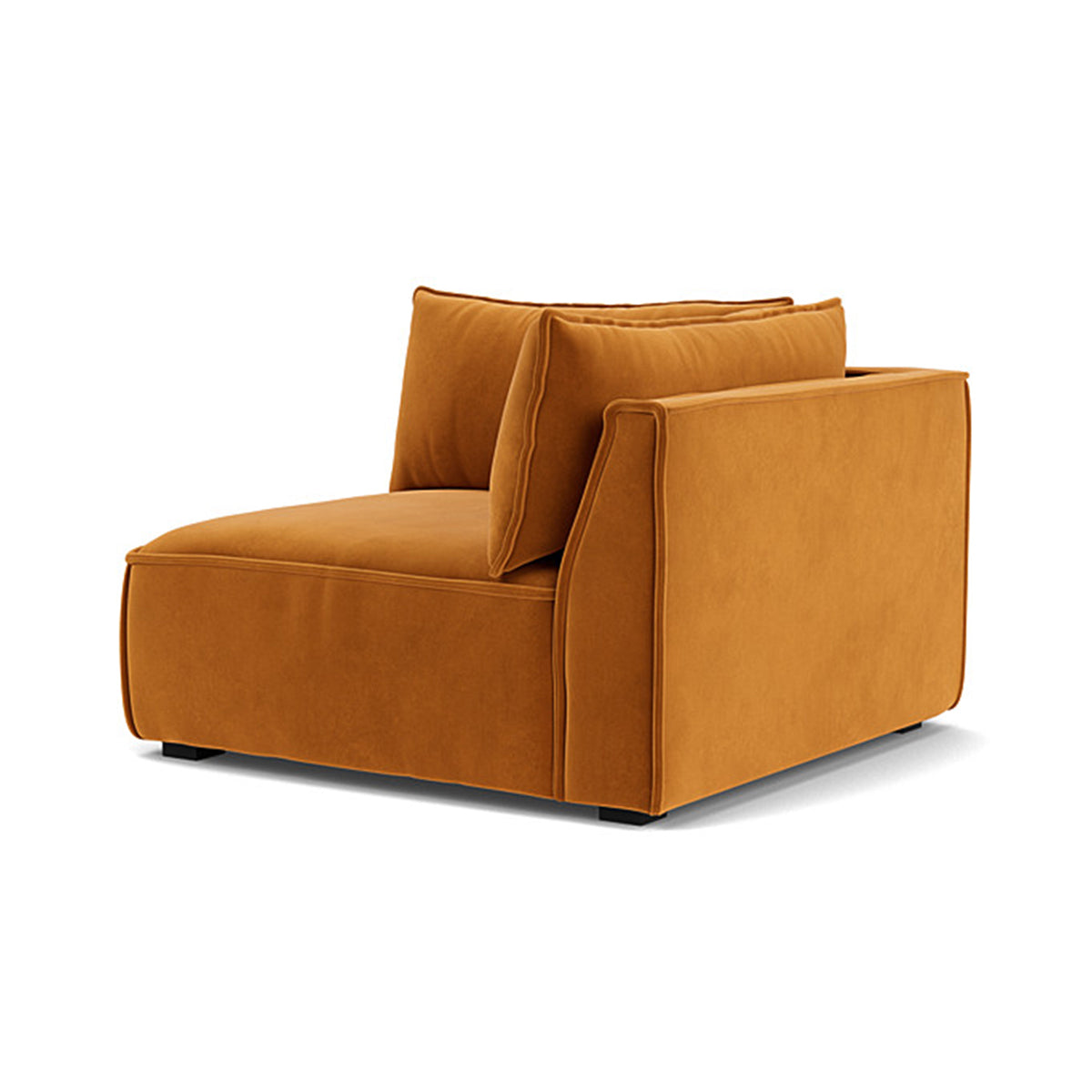 Daphne Velvet Left Corner Modular Sofa - 1 Seater, Modern Living Room Furniture for Small Spaces, Apartments & Cozy Home Decor