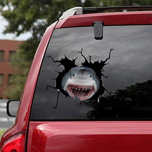 Realistic Shark Car Decals & Fish Stickers Pack of 2 - 8