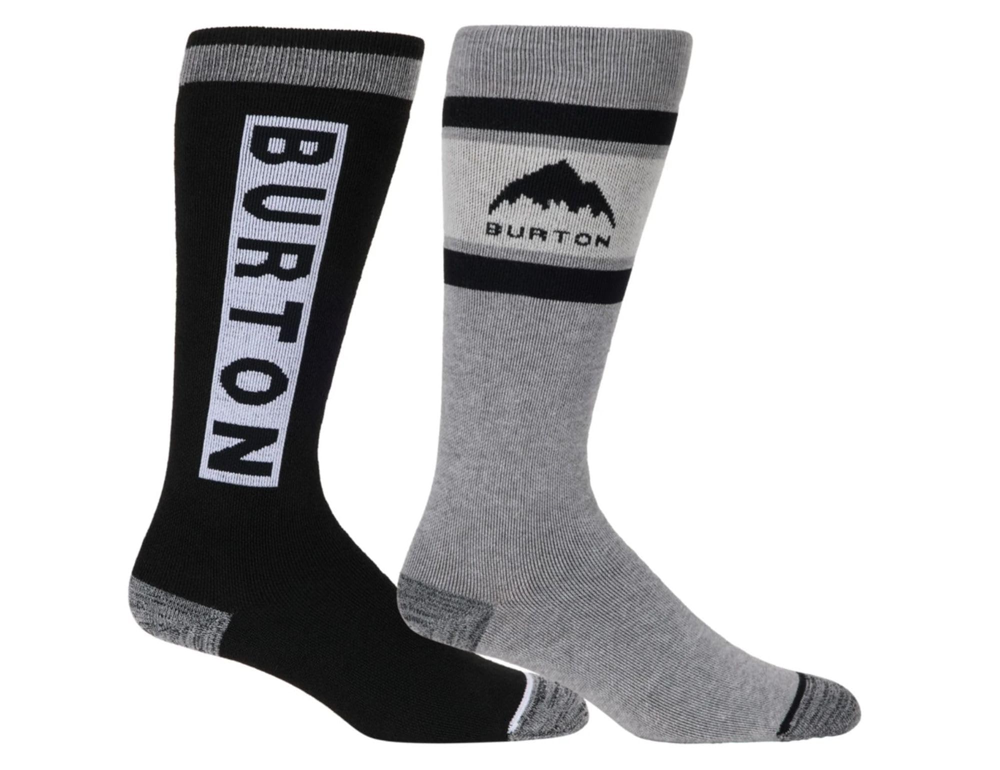 Burton Women's Weekend Midweight Snowboard Socks 2 Pack - Warm & Comfortable Winter Snowboarding Socks for Women - Perfect for Skiing, Snowboarding & Cold Weather Activities
