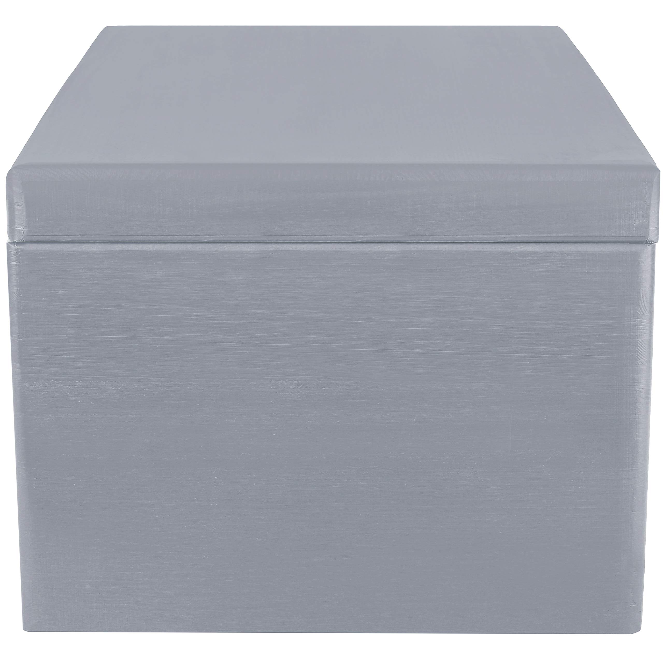 Large Grey Wooden Storage Box with Hinged Lid - 15.8 x 11.8 x 9.44 Inches | Multi-Purpose Keepsake Chest for Tools, Dog Toys, Shoes, Clothes & Kitchen Storage | Perfect for Home Organization, Gift Wrapping & Document Storage