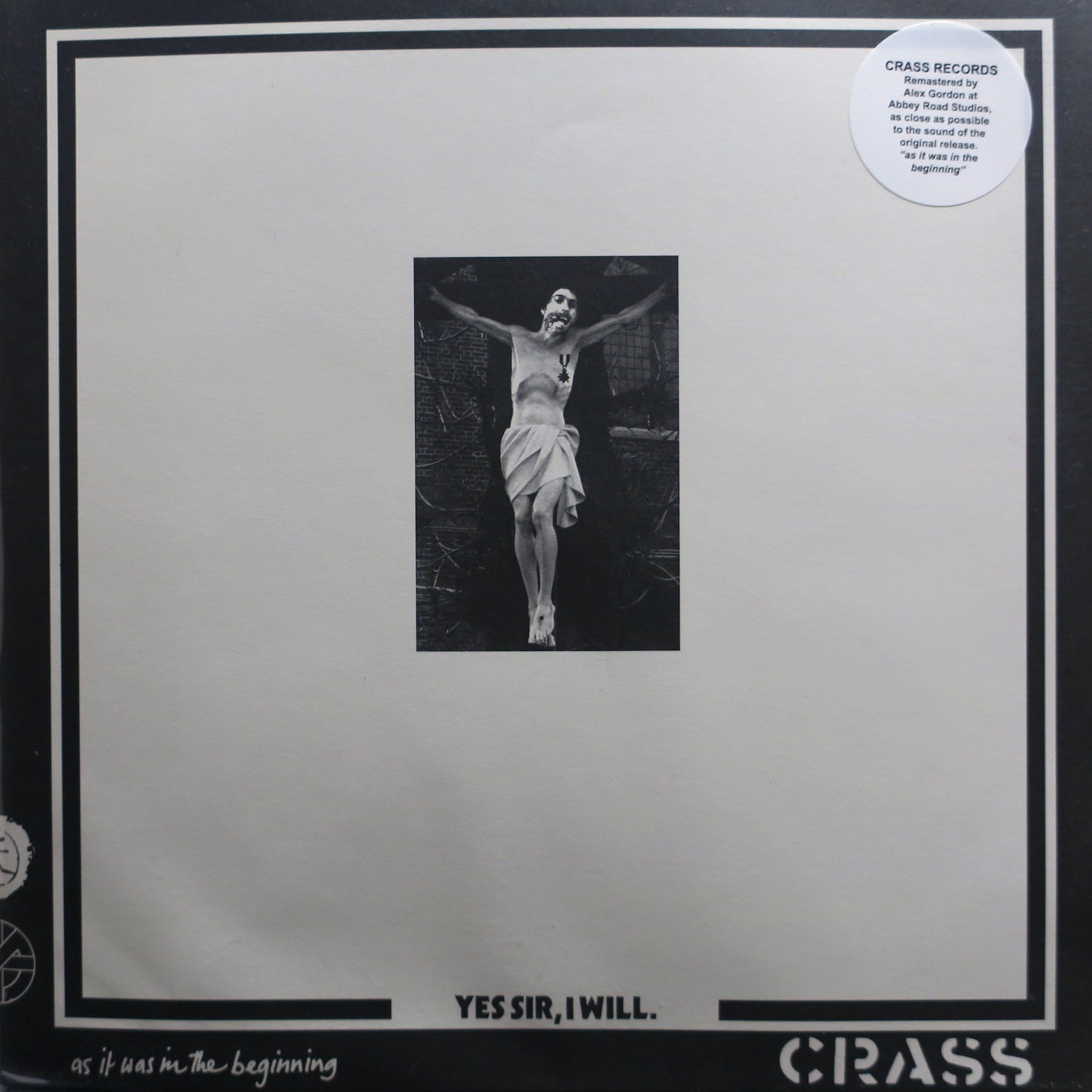 CRASS 'Yes Sir, I Will' Remastered Vinyl LP | Punk Rock Classic Album | Perfect for Record Collectors & Music Enthusiasts