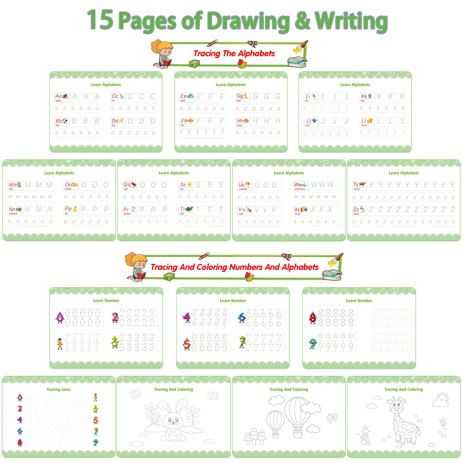 Preschool Busy Book with 29 Learning Themes | Montessori Educational Toys for Kids Ages 3-5 | Alphabet, Numbers & Holiday Activities (Christmas/Easter) + Coloring Pages | Perfect for Homeschooling, Travel & Early Childhood Development