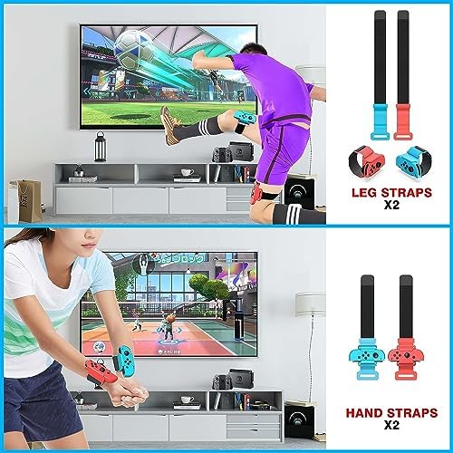 Nintendo Switch Sports Accessories Bundle - 18-in-1 Family Game Kit for Switch & Switch OLED with Tennis Rackets, Golf Club & More | Perfect for Family Game Nights & Multiplayer Fun