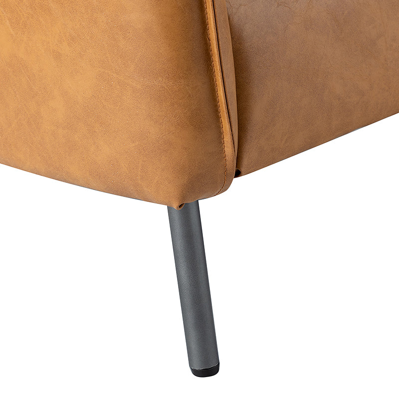Felix Faux Leather Armchair - Modern PU Leather Accent Chair for Living Room, Office & Lounge - Comfortable Mid-Century Style Seating for Home Decor